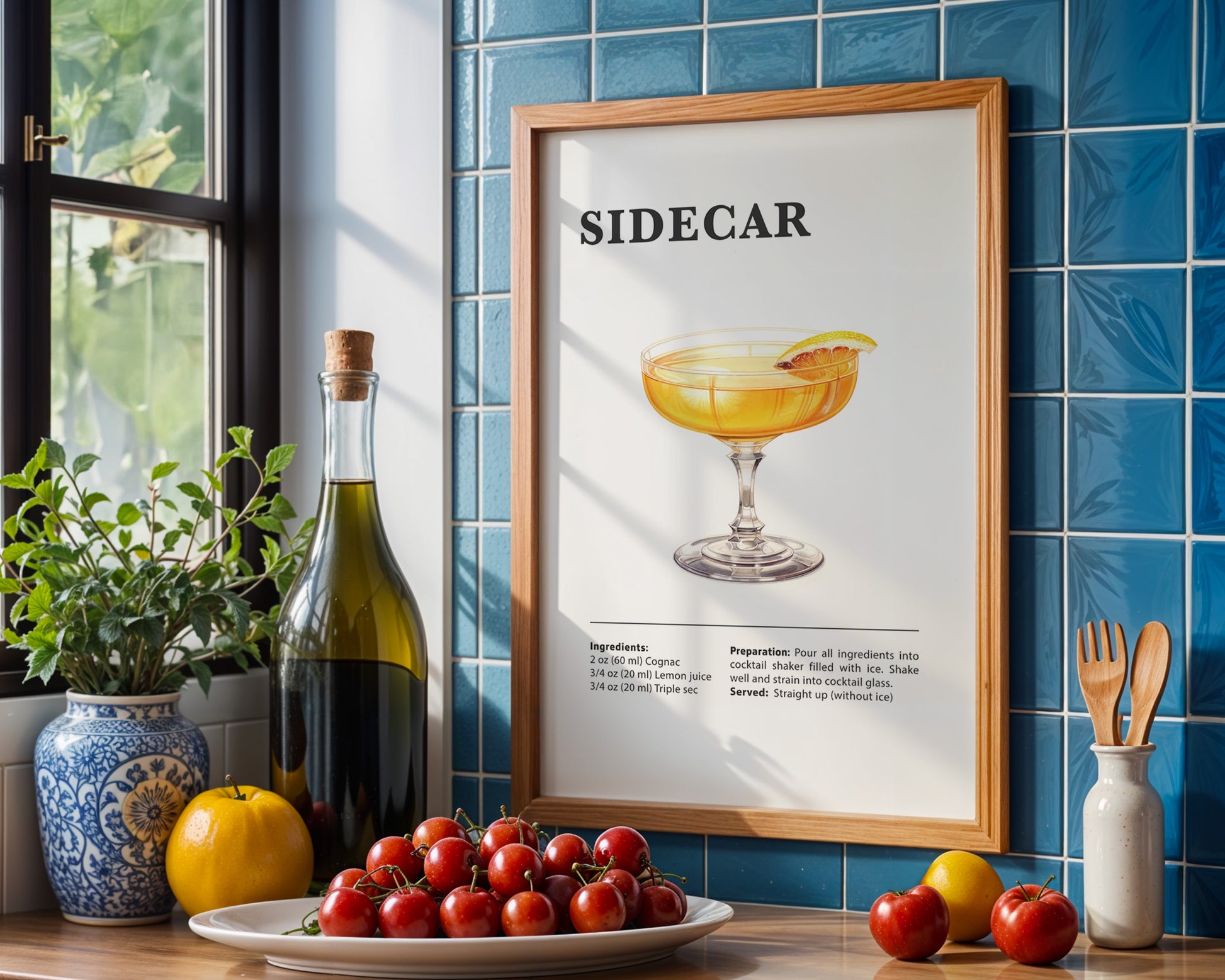 Sidecar Cocktail Recipe Poster - GroovyGrove