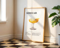 Sidecar Cocktail Recipe Poster - GroovyGrove