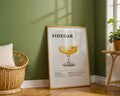 Sidecar Cocktail Recipe Poster - GroovyGrove