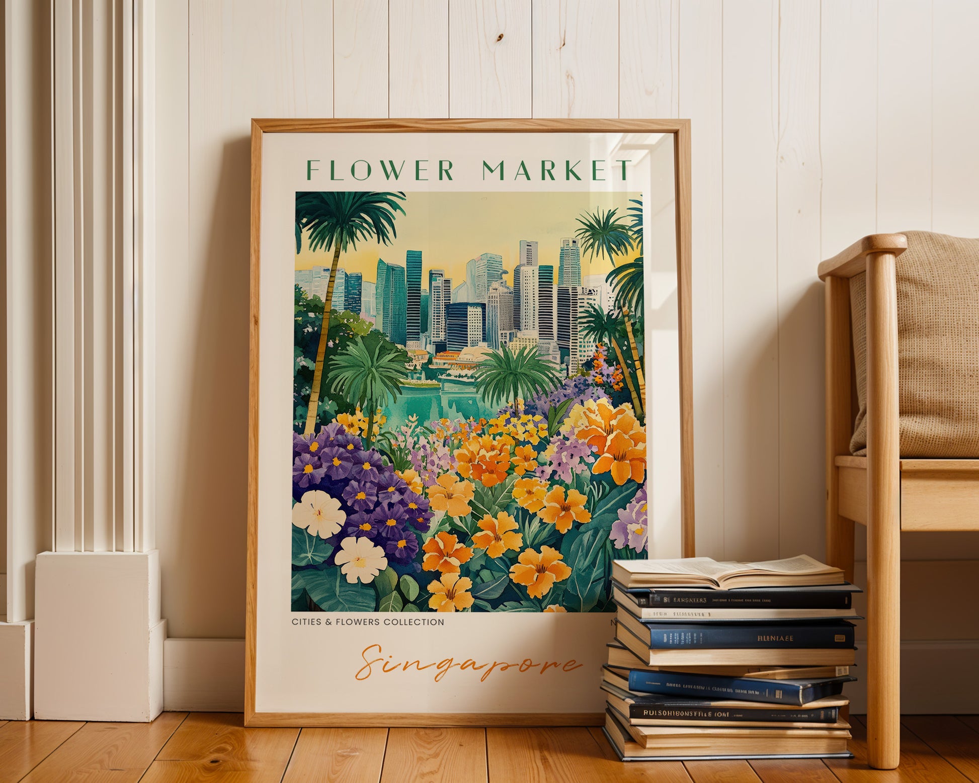 Singapore Flower Market Poster - GroovyGrove