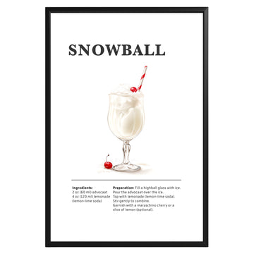 Snowball Cocktail Recipe Poster - GroovyGrove