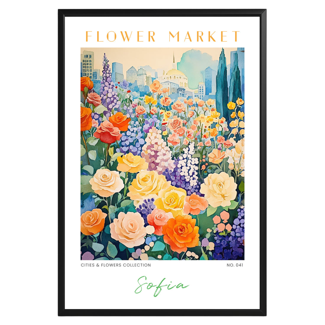 Sofia Bulgaria Flower Market Poster - GroovyGrove