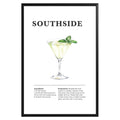 Southside Cocktail Recipe Poster - GroovyGrove