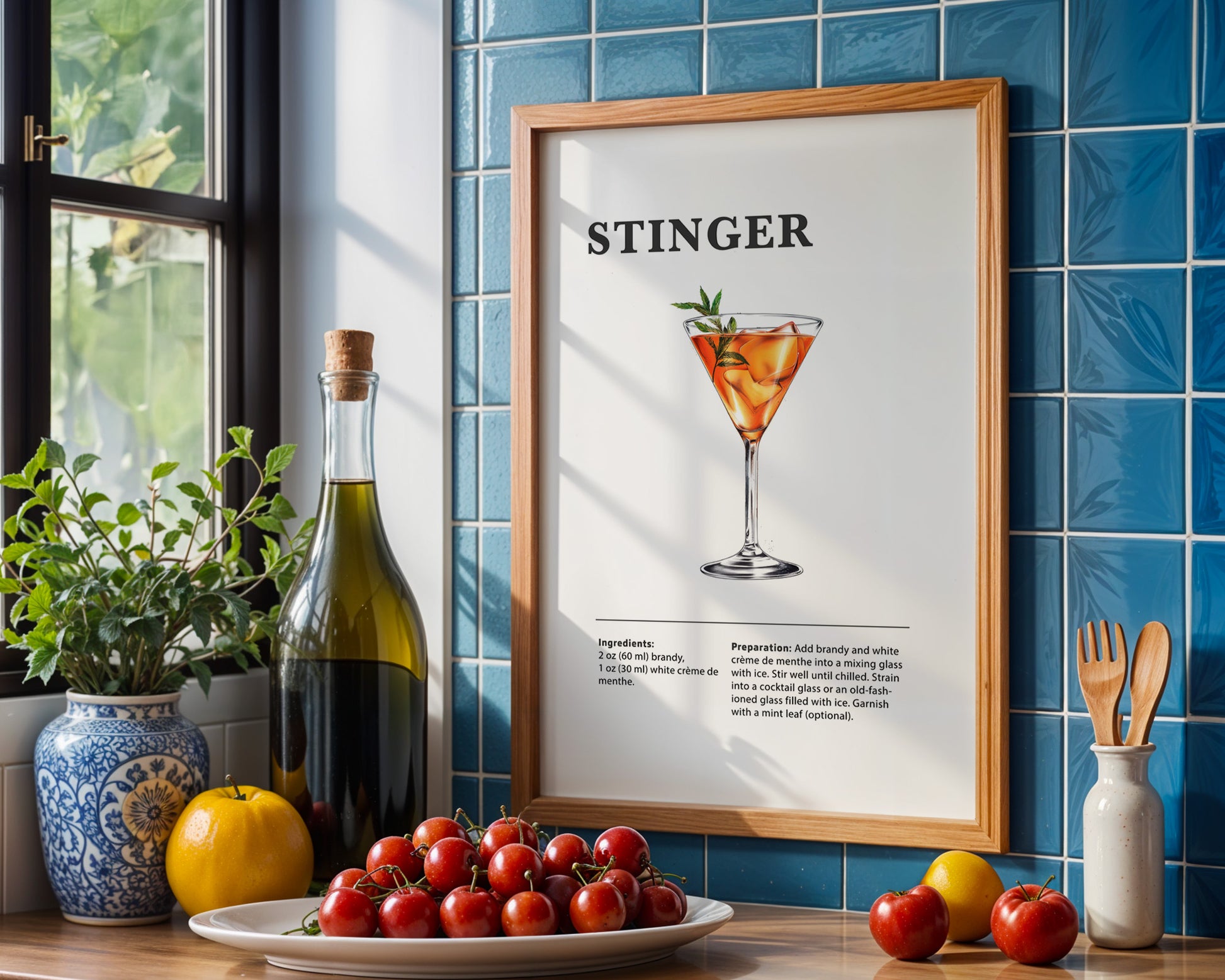 Stinger Cocktail Recipe Poster - GroovyGrove