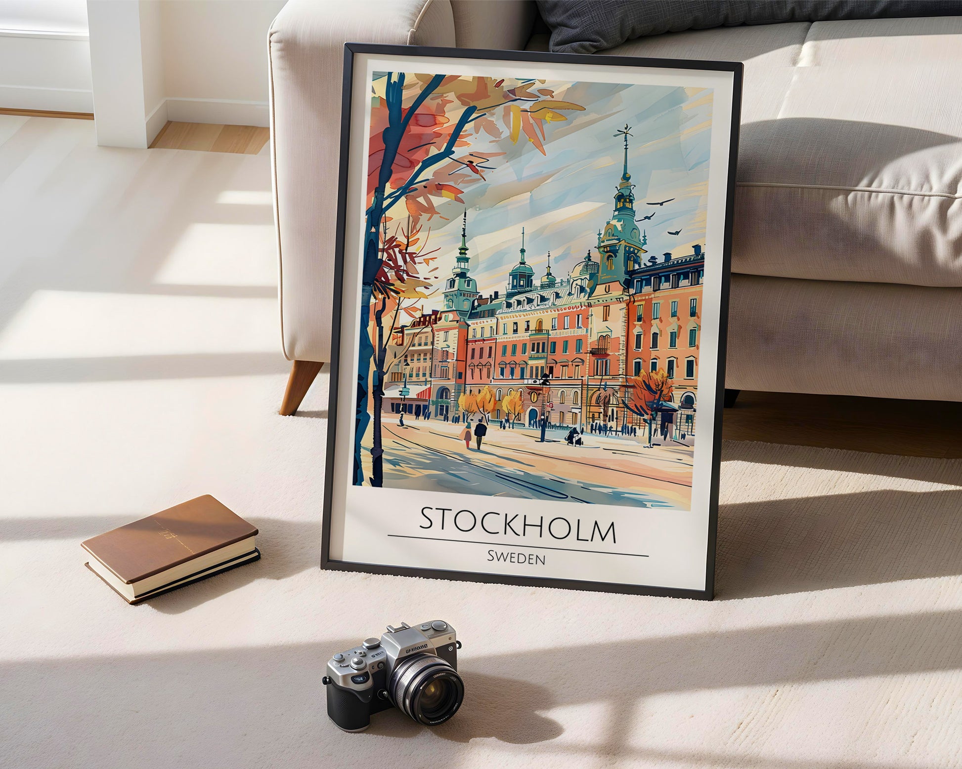 Stockholm Sweden Travel Poster - GroovyGrove