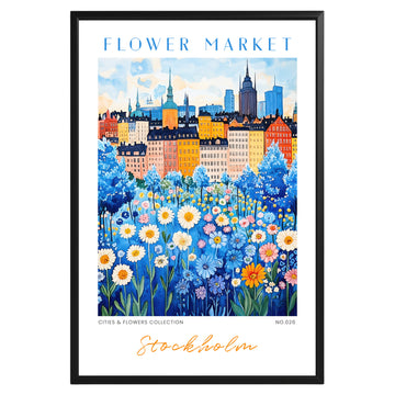 Stockholm Sweden Flower Market Poster - GroovyGrove