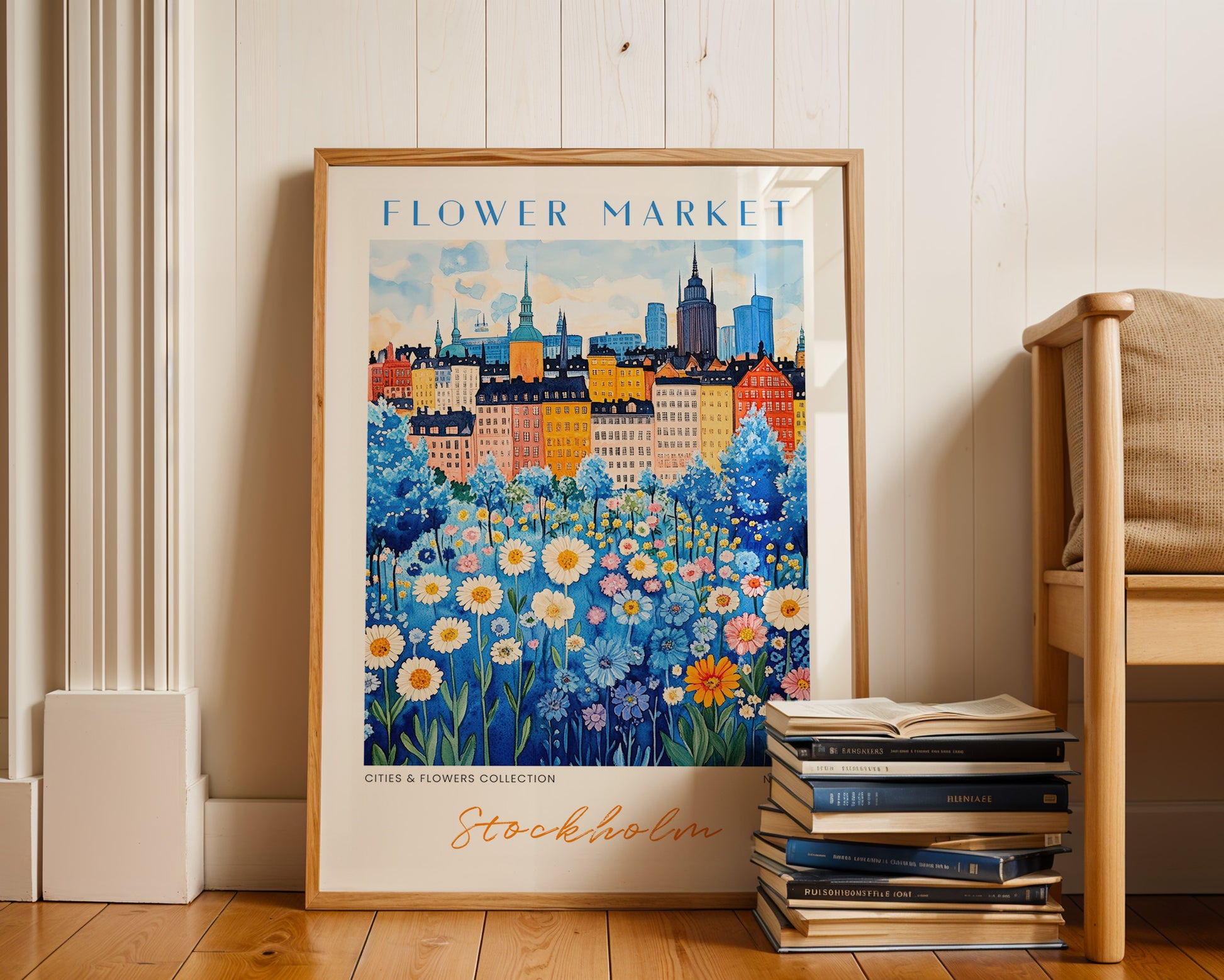 Stockholm Sweden Flower Market Poster - GroovyGrove