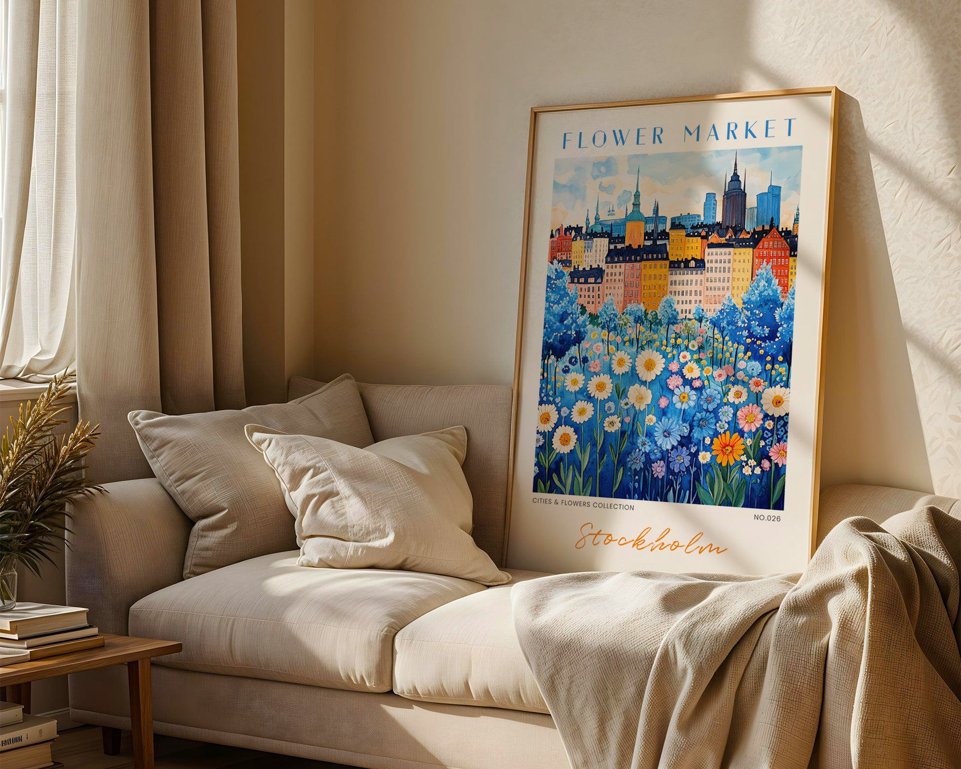 Stockholm Sweden Flower Market Poster - GroovyGrove