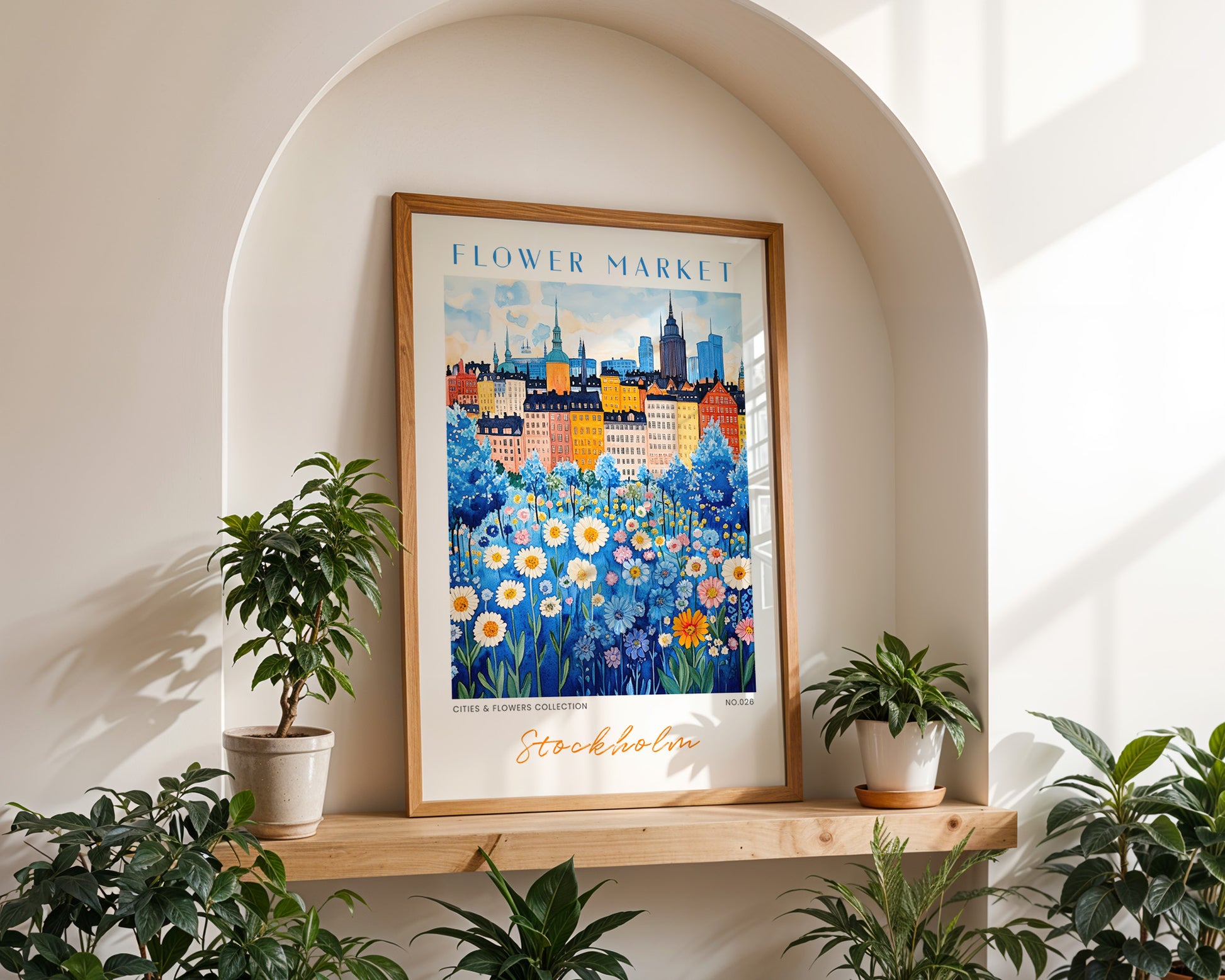 Stockholm Sweden Flower Market Poster - GroovyGrove