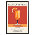 Tequila Sunrise Vintage Cocktail Poster - GroovyGrove