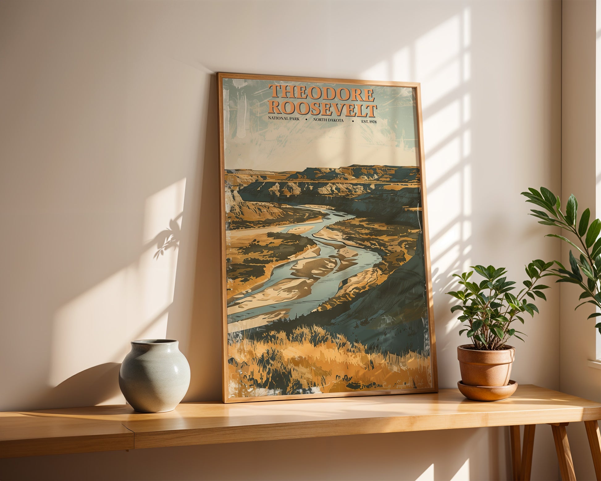 Theodore Roosevelt National Park Vintage Poster - GroovyGrove