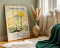 Tom Collins Vintage Cocktail Poster - GroovyGrove