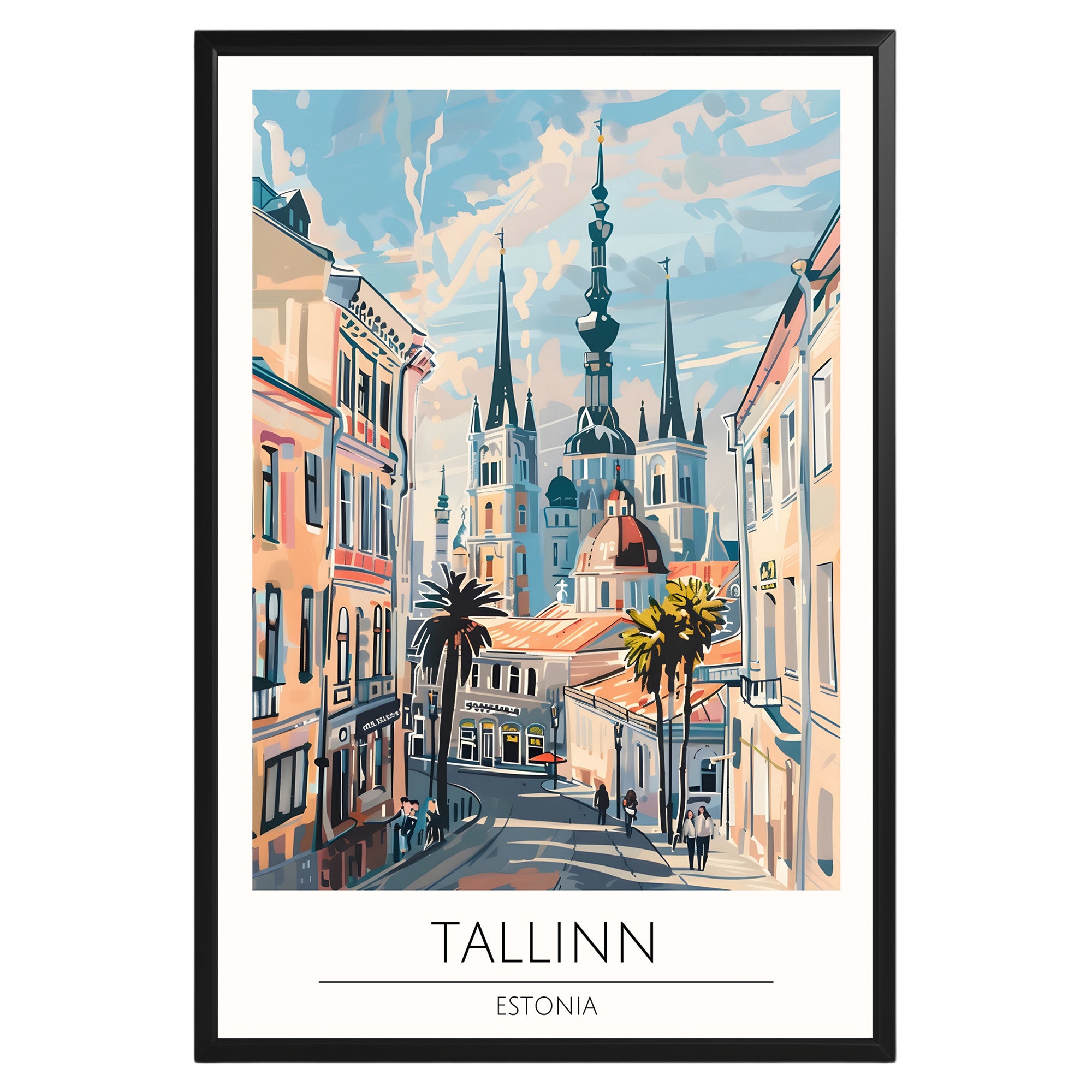 Tallinn Estonia Travel Poster - GroovyGrove