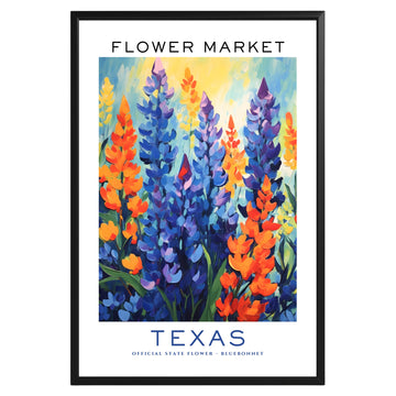 Texas State Flower Market Poster - GroovyGrove