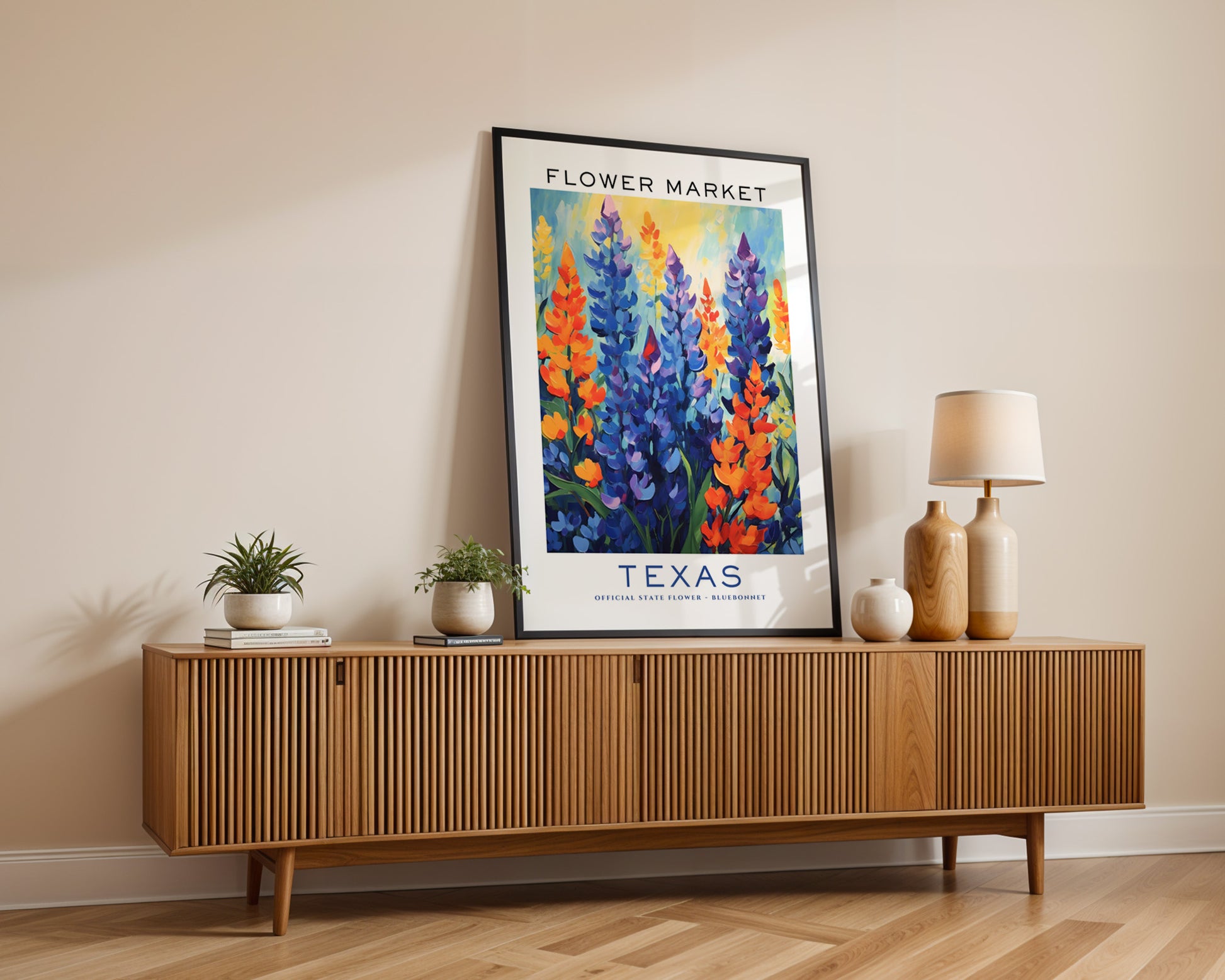 Texas State Flower Market Poster - GroovyGrove