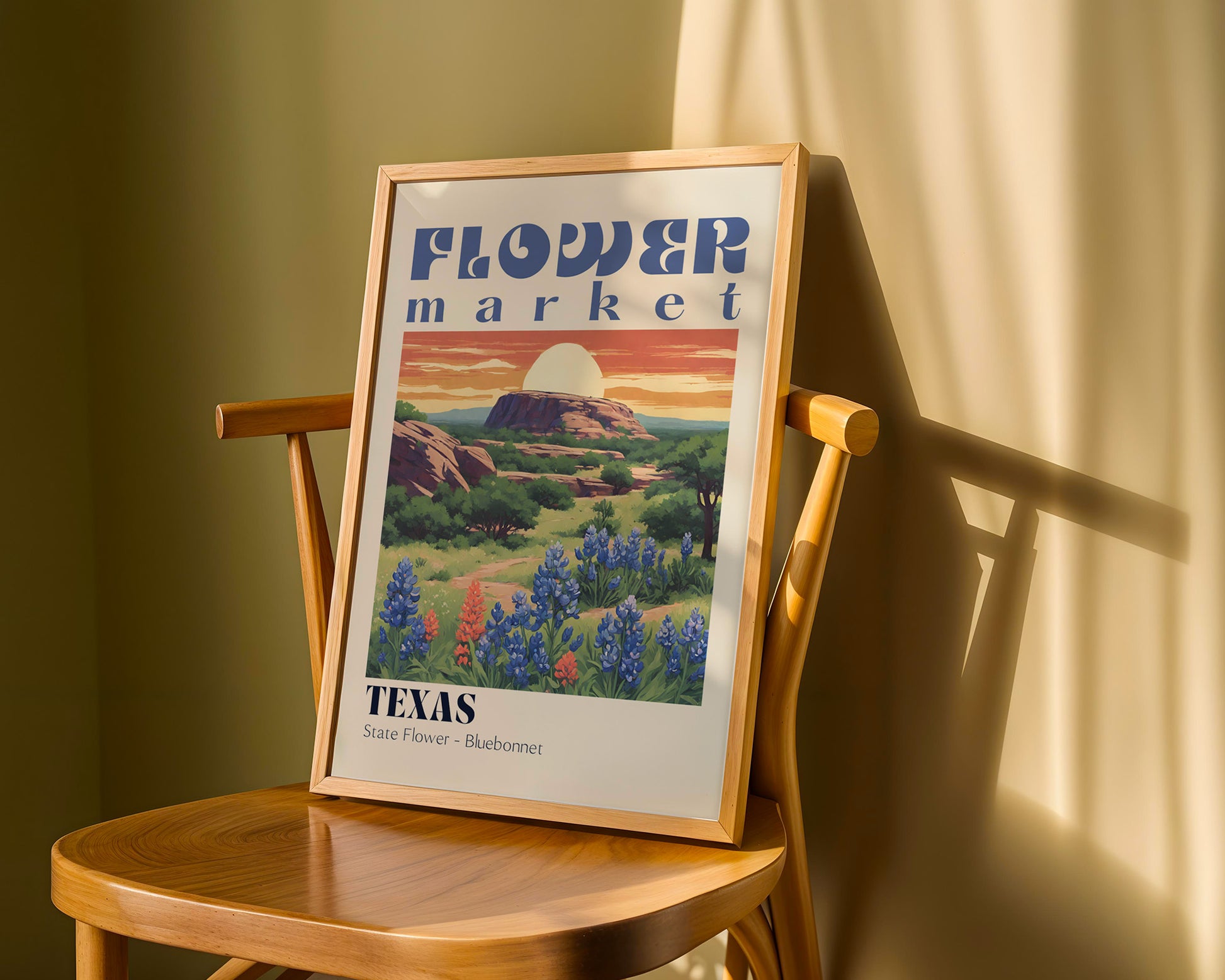 Texas Flower Market Vintage Poster - GroovyGrove