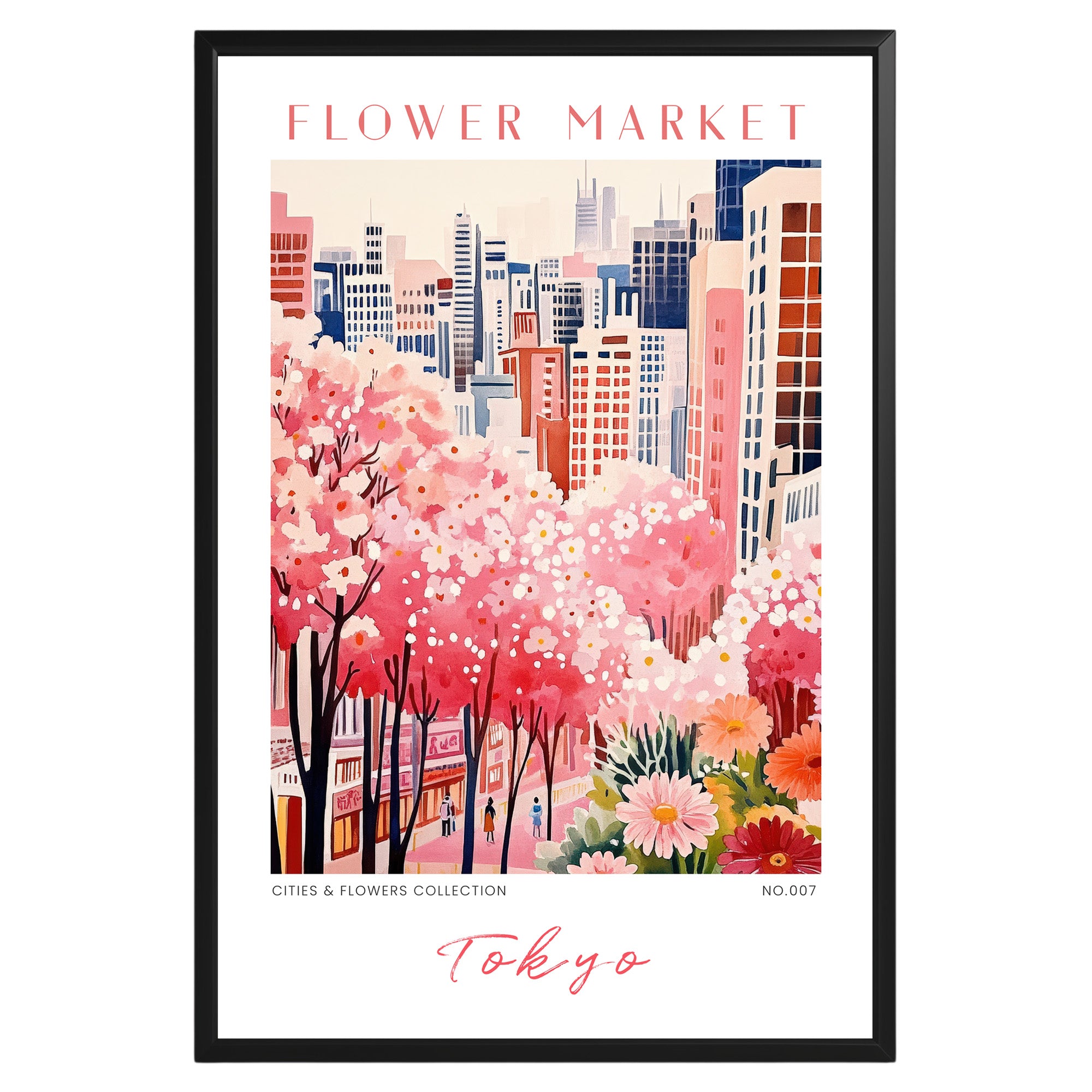 Tokyo Japan Flower Market Poster - GroovyGrove