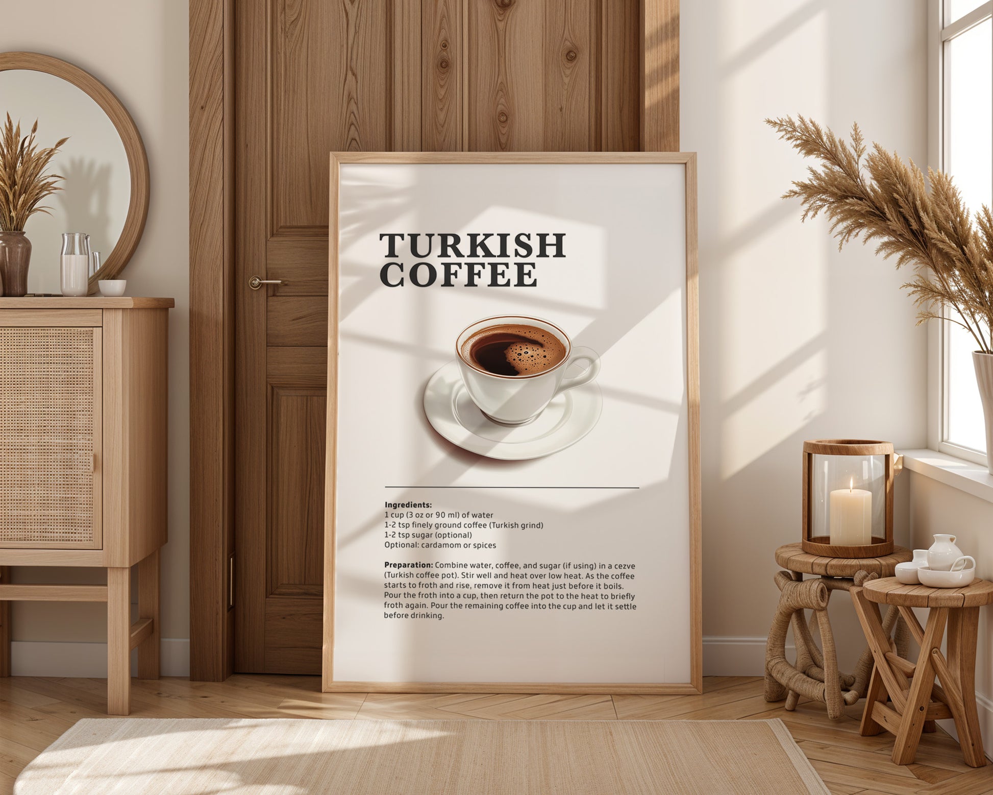 Turkish Coffee Recipe Poster - GroovyGrove