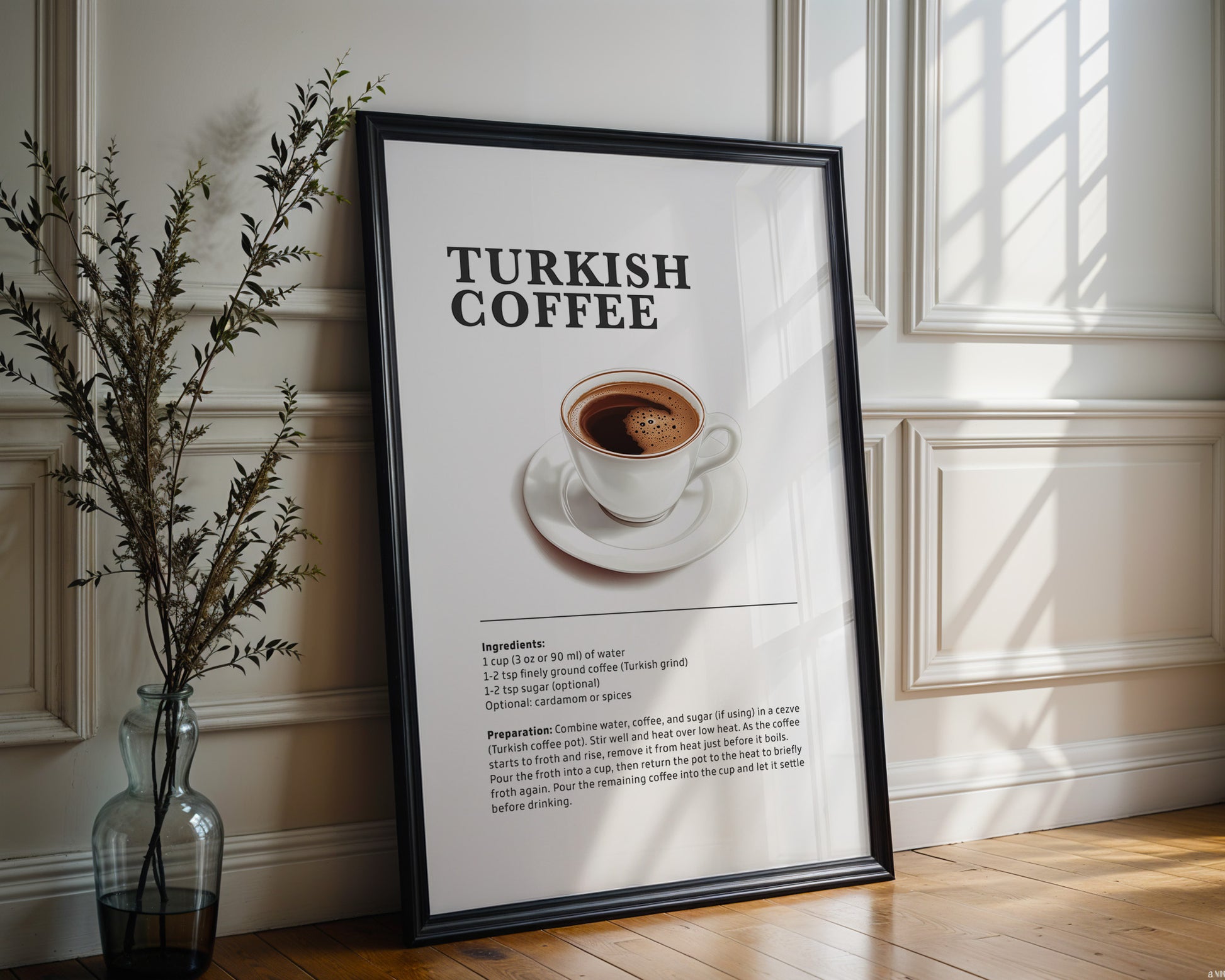 Turkish Coffee Recipe Poster - GroovyGrove