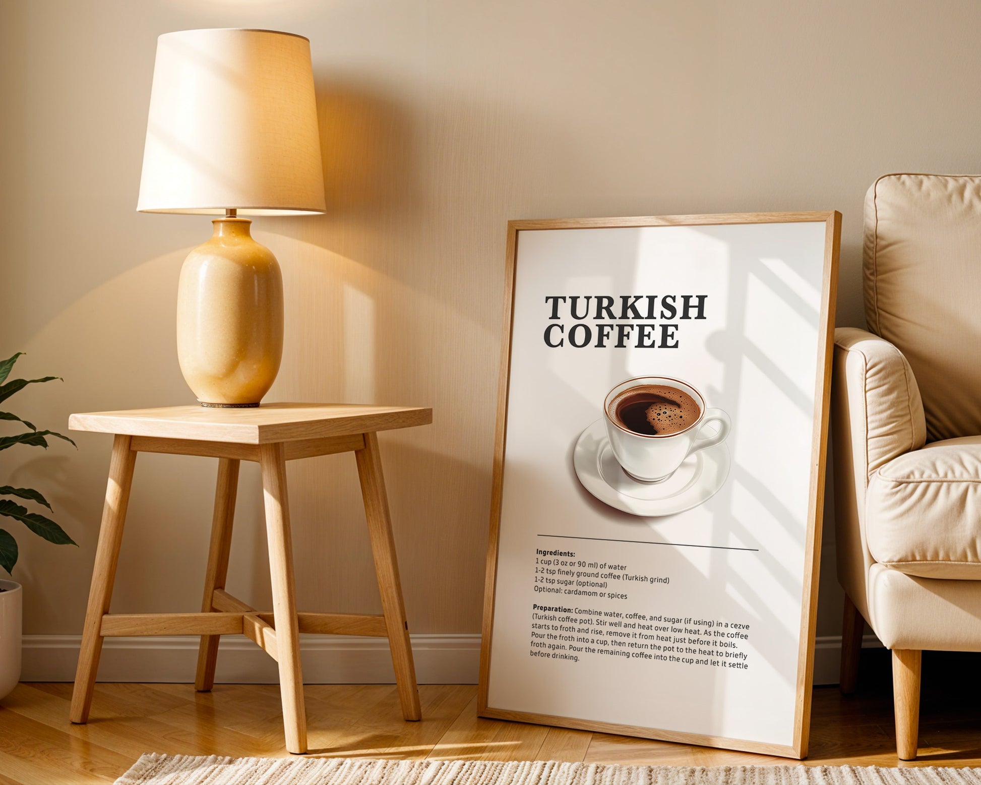 Turkish Coffee Recipe Poster - GroovyGrove