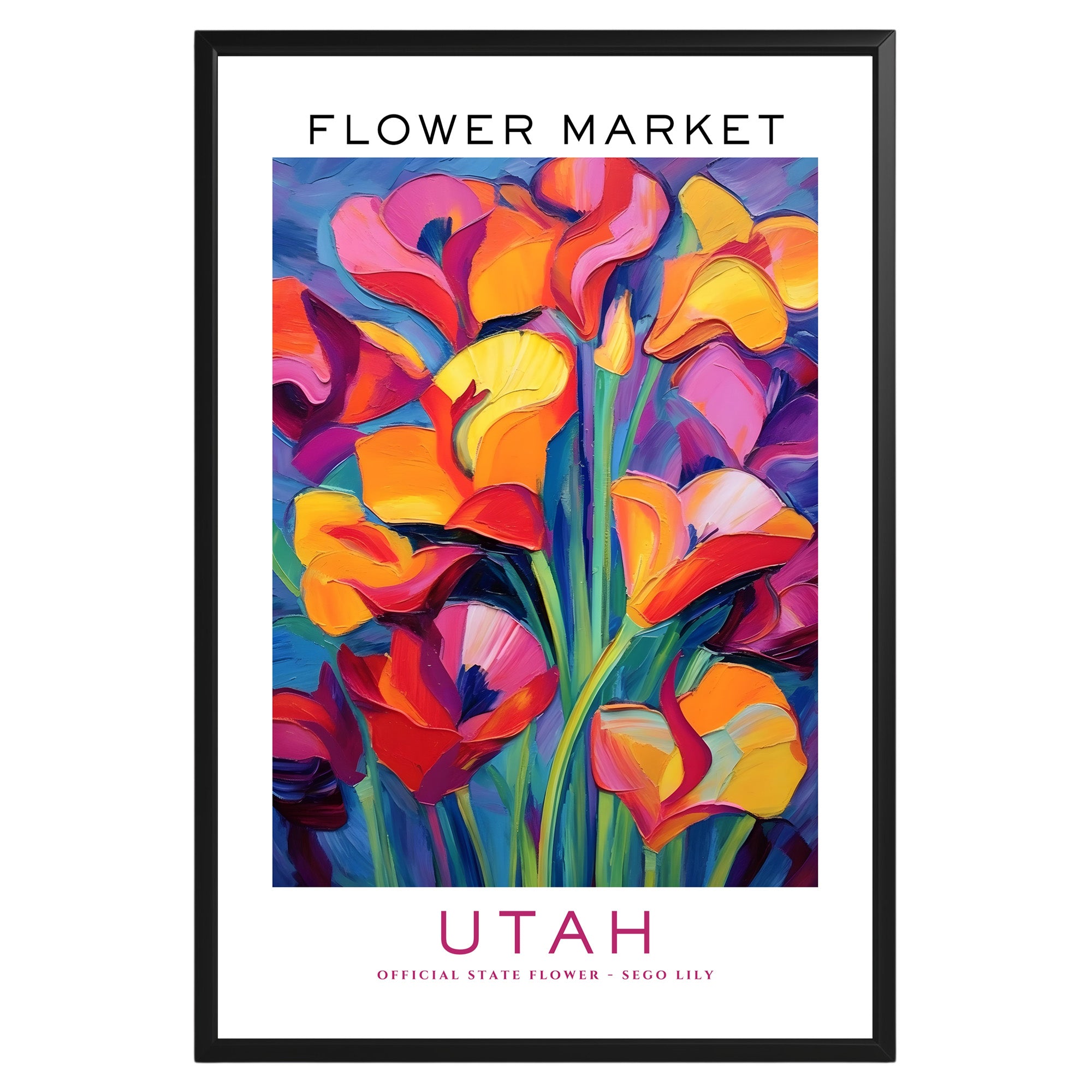 Utah State Flower Market Poster - GroovyGrove