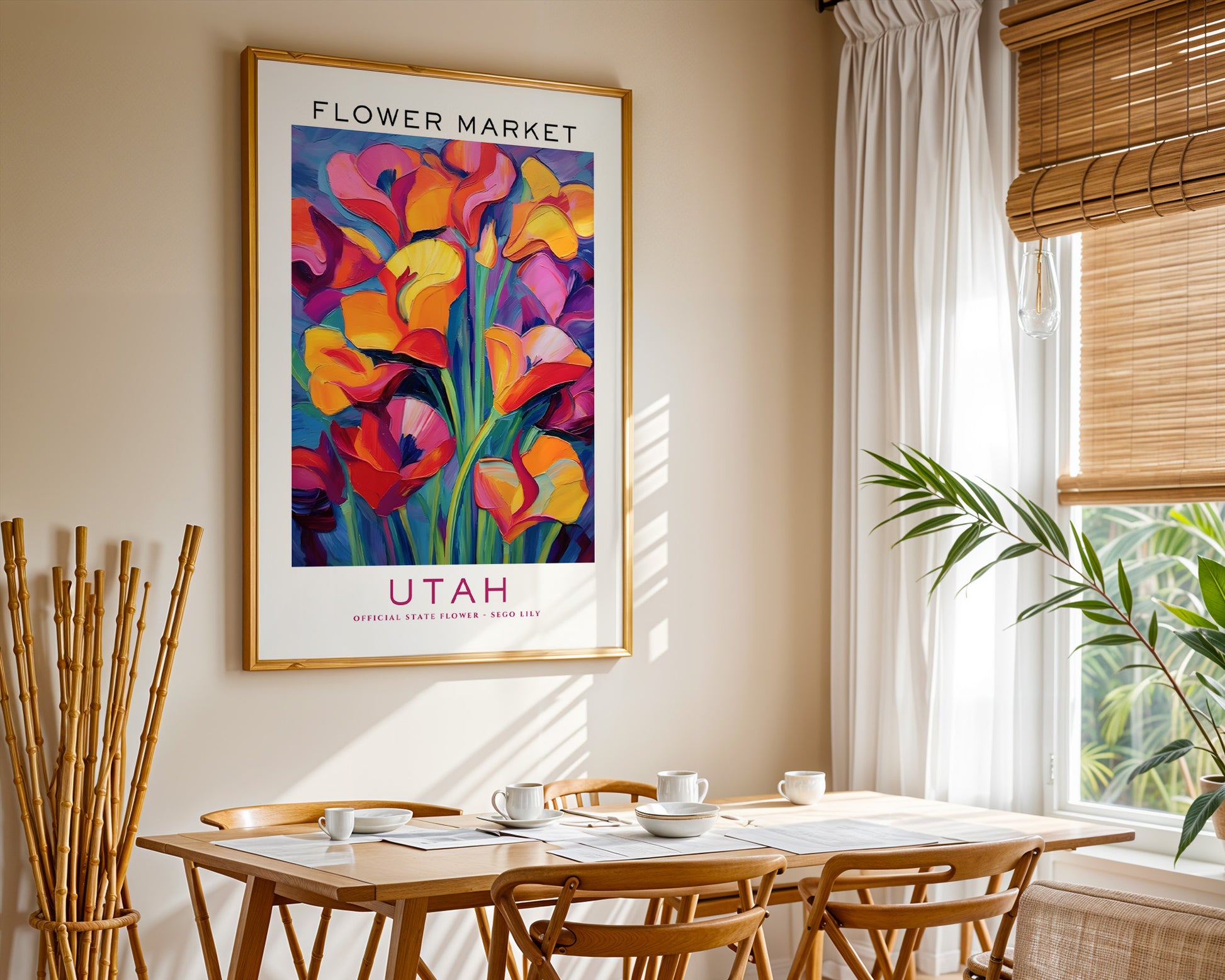 Utah State Flower Market Poster - GroovyGrove