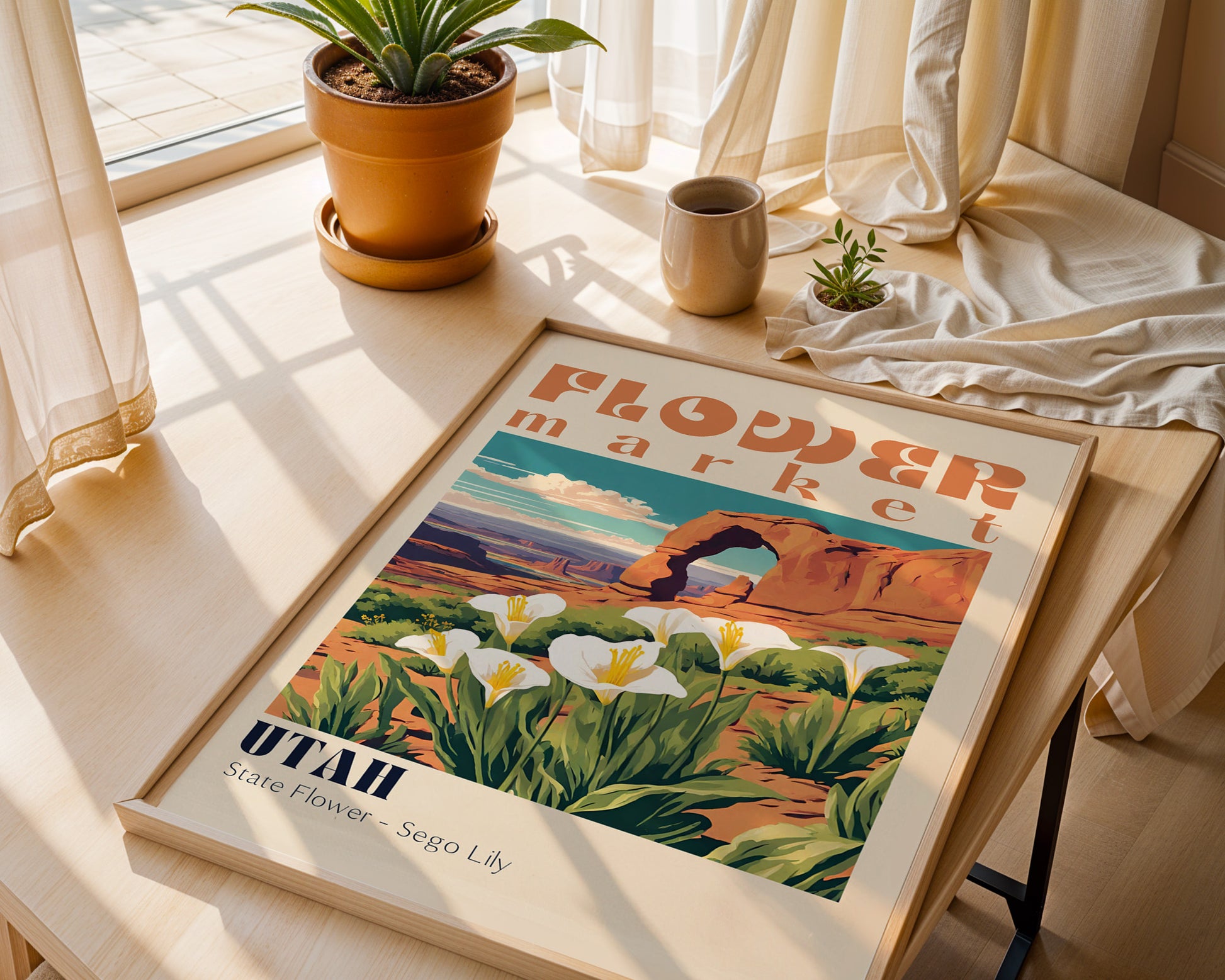 Utah Flower Market Vintage Poster - GroovyGrove