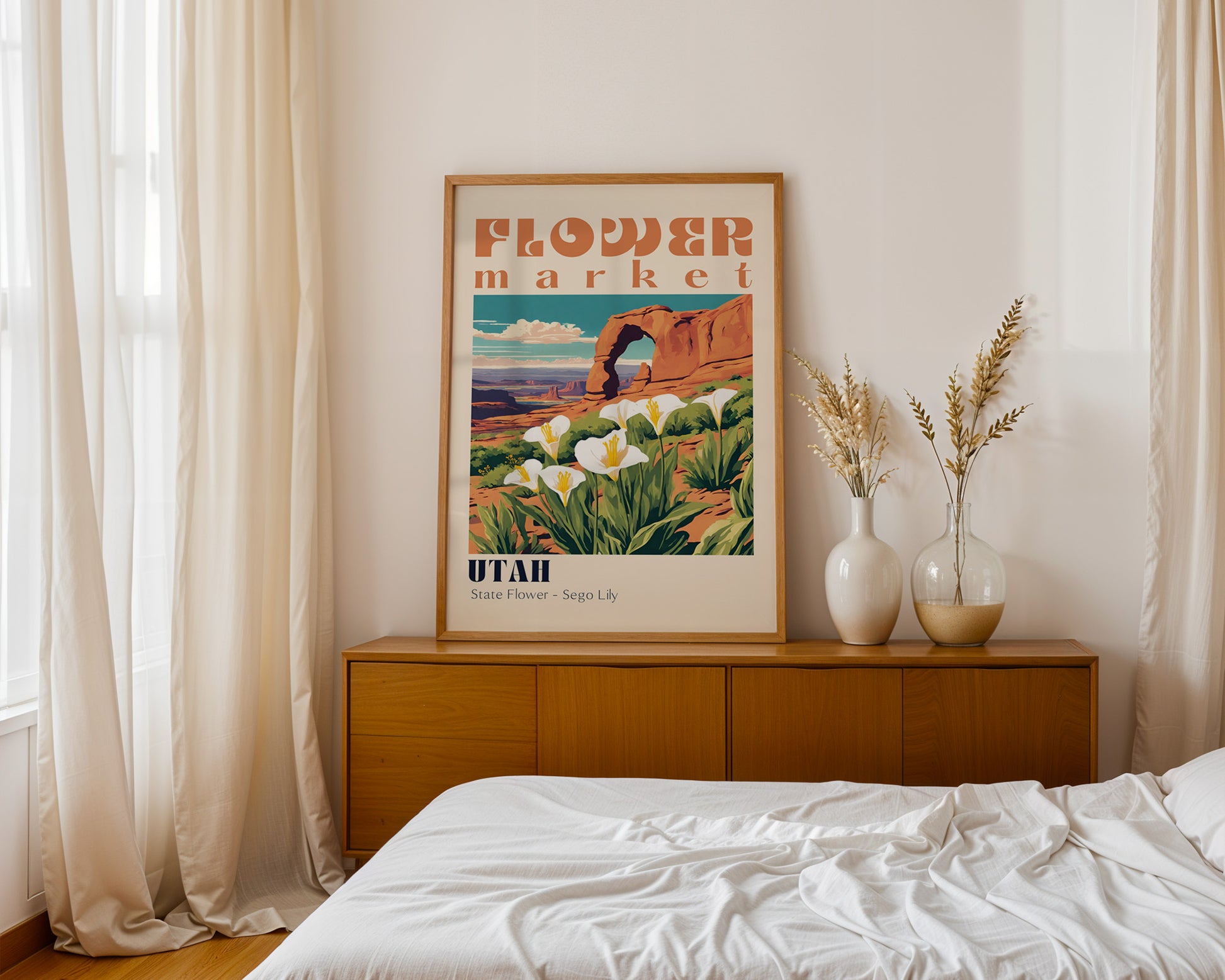 Utah Flower Market Vintage Poster - GroovyGrove