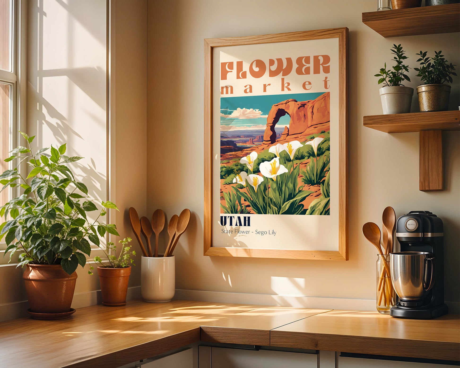 Utah Flower Market Vintage Poster - GroovyGrove