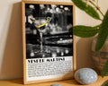 Vesper Martini Cocktail Black and White Poster - GroovyGrove