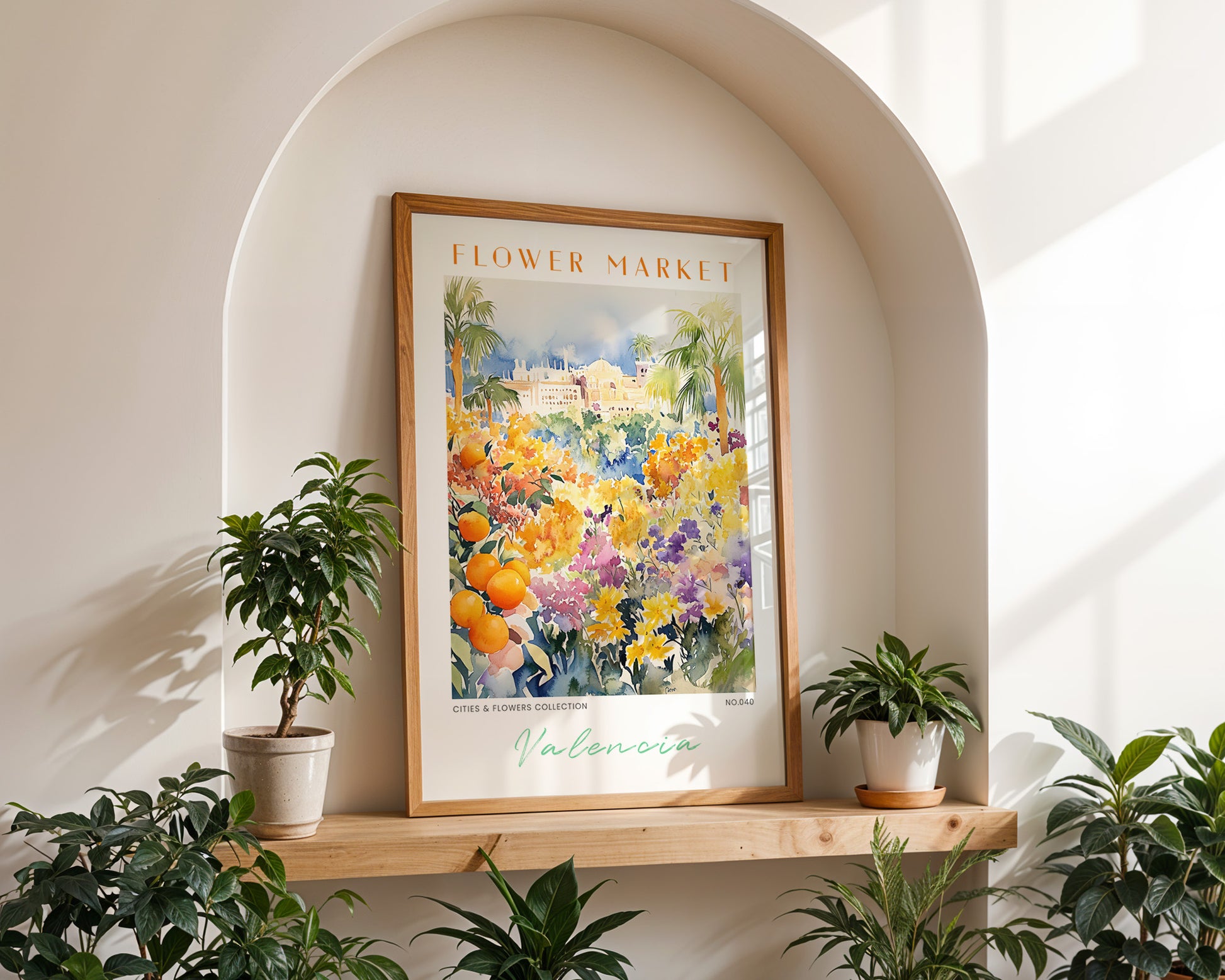 Valencia Spain Flower Market Poster - GroovyGrove