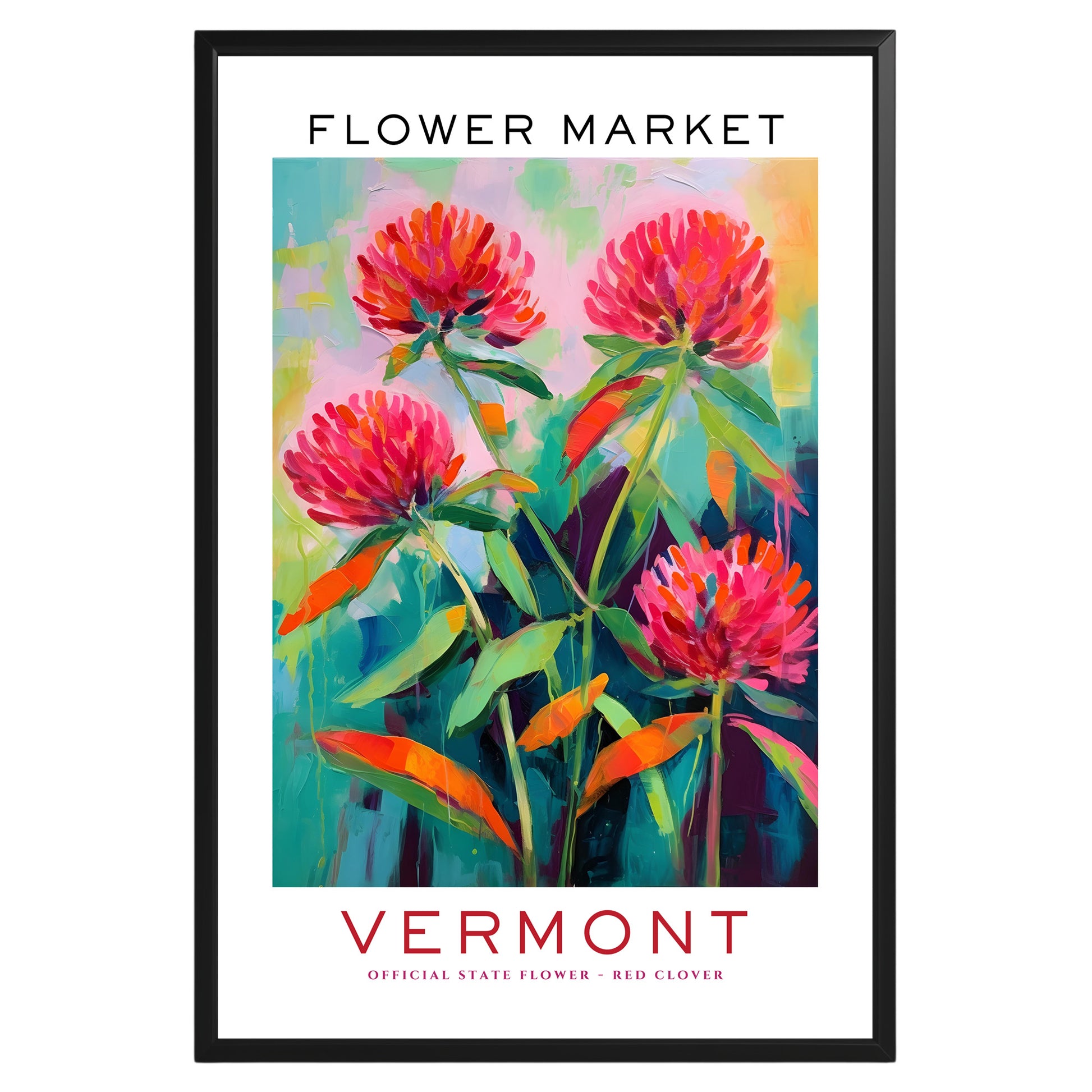 Vermont State Flower Market Poster - GroovyGrove