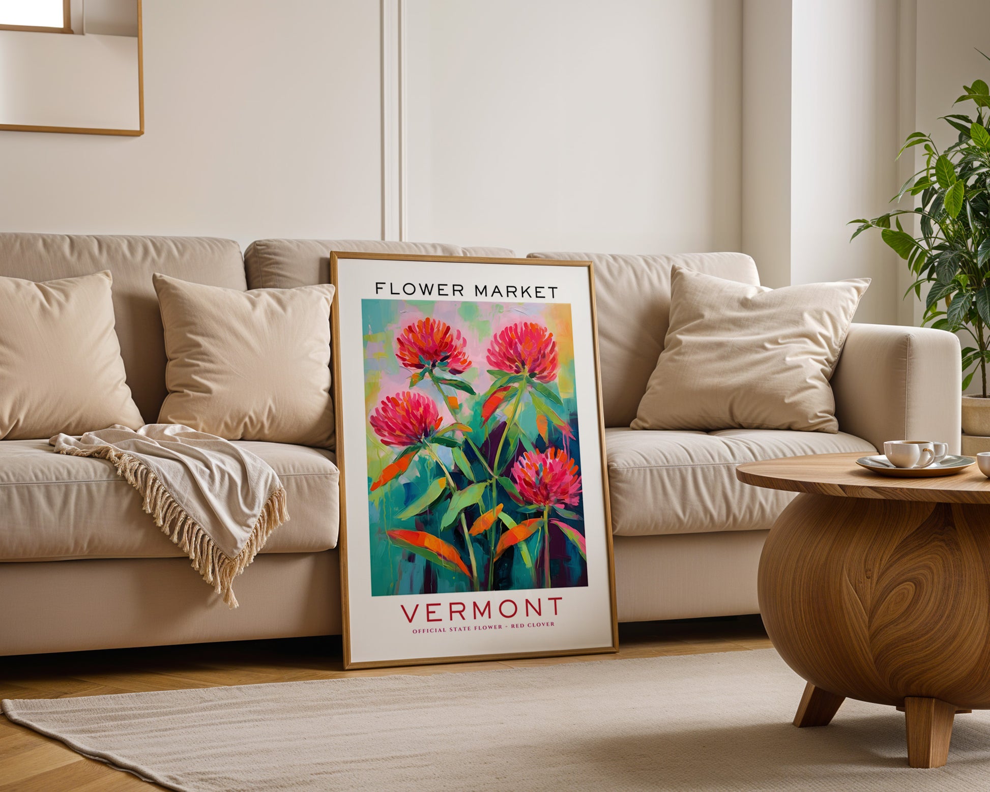 Vermont State Flower Market Poster - GroovyGrove