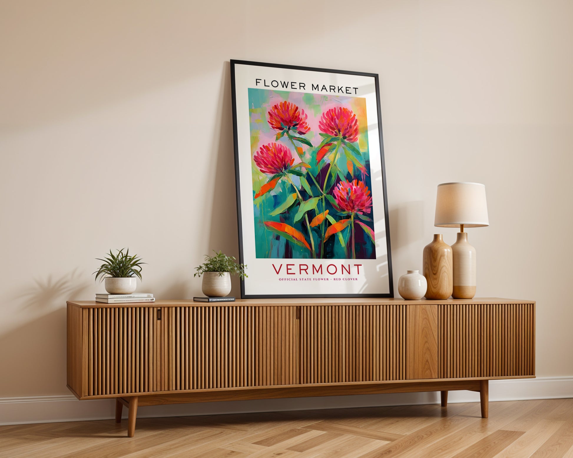 Vermont State Flower Market Poster - GroovyGrove