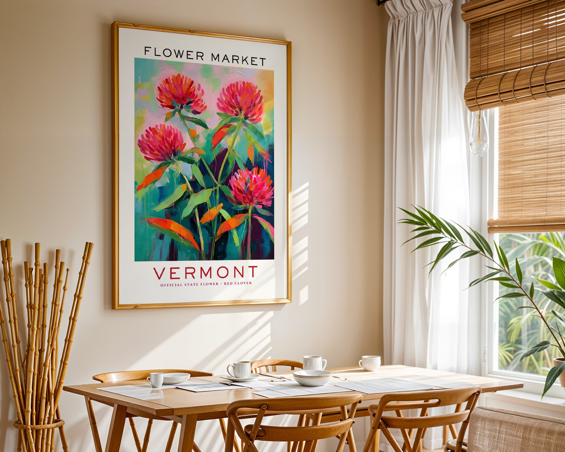 Vermont State Flower Market Poster - GroovyGrove