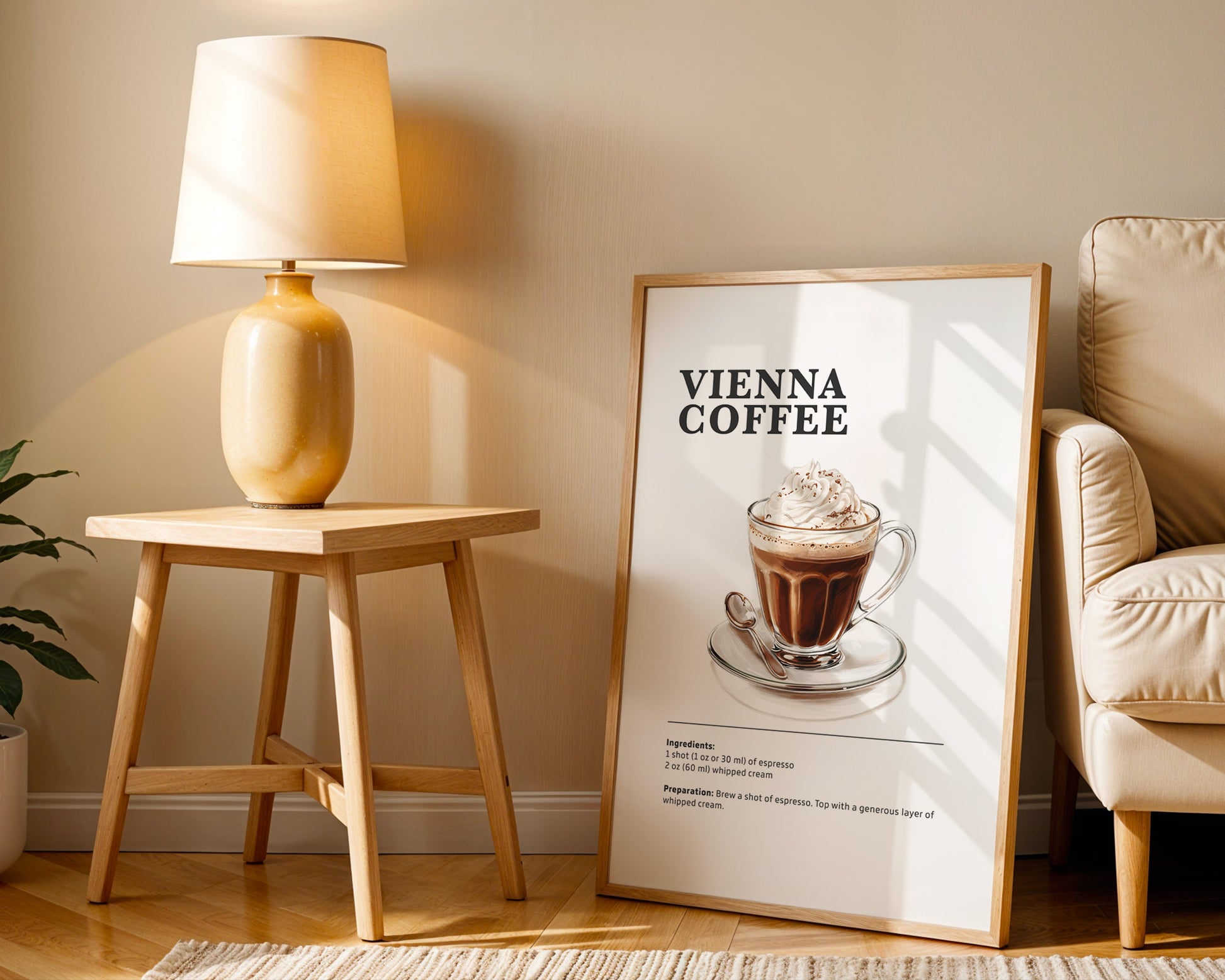 Vienna Coffee Recipe Poster - GroovyGrove