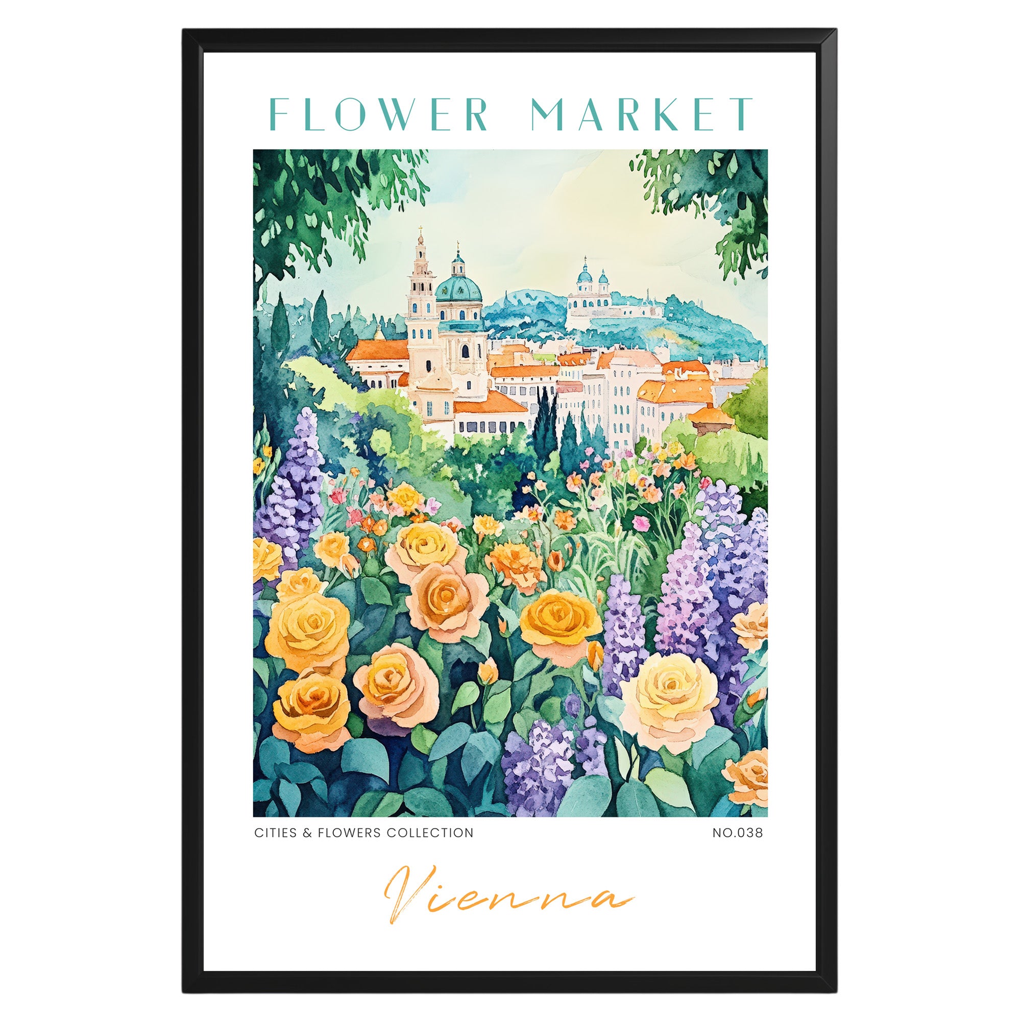 Vienna Austria Flower Market Poster - GroovyGrove