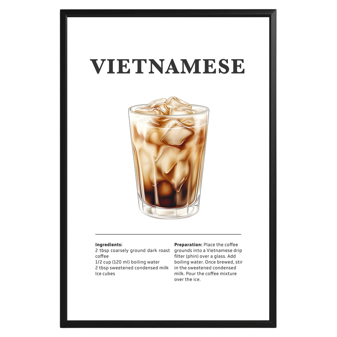 Vietnamese Coffee Recipe Poster - GroovyGrove