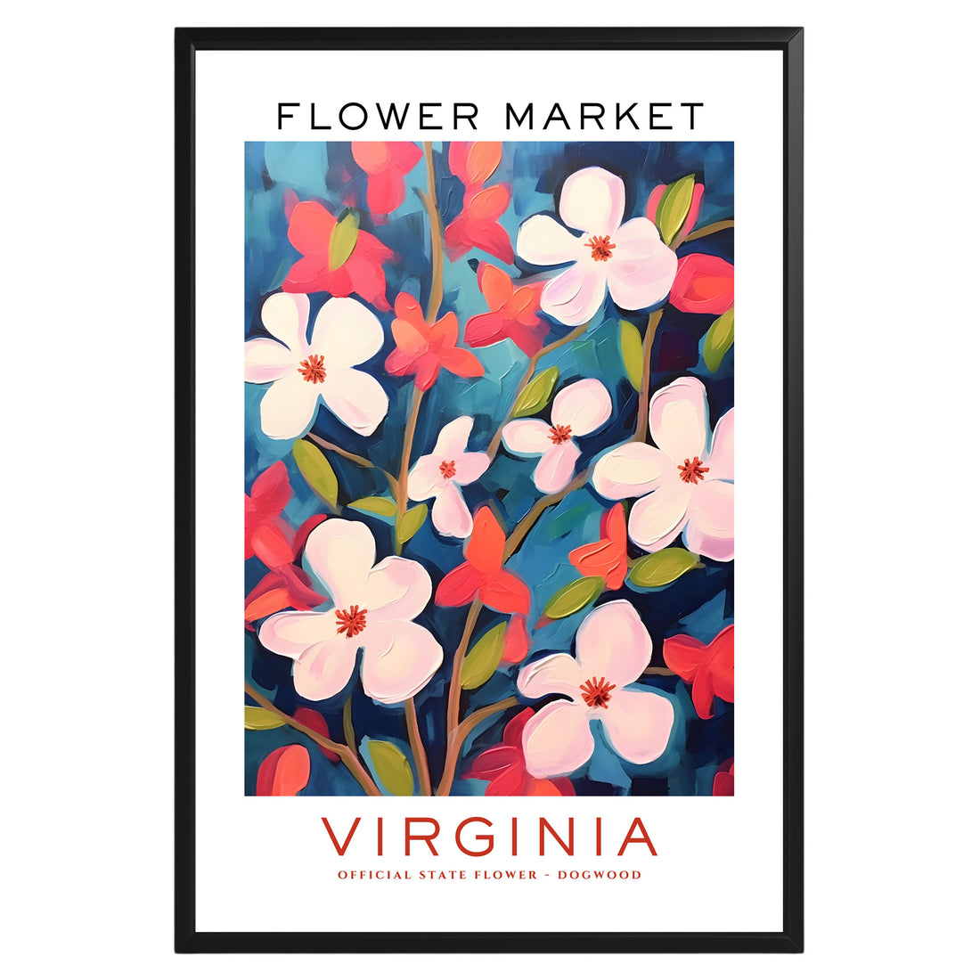 Virginia State Flower Market Poster - GroovyGrove