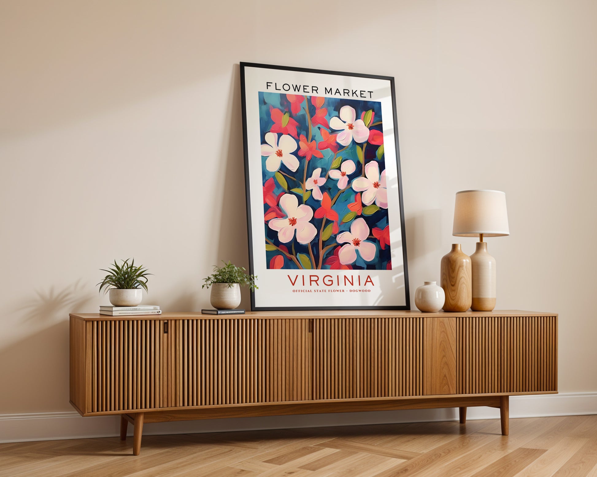 Virginia State Flower Market Poster - GroovyGrove