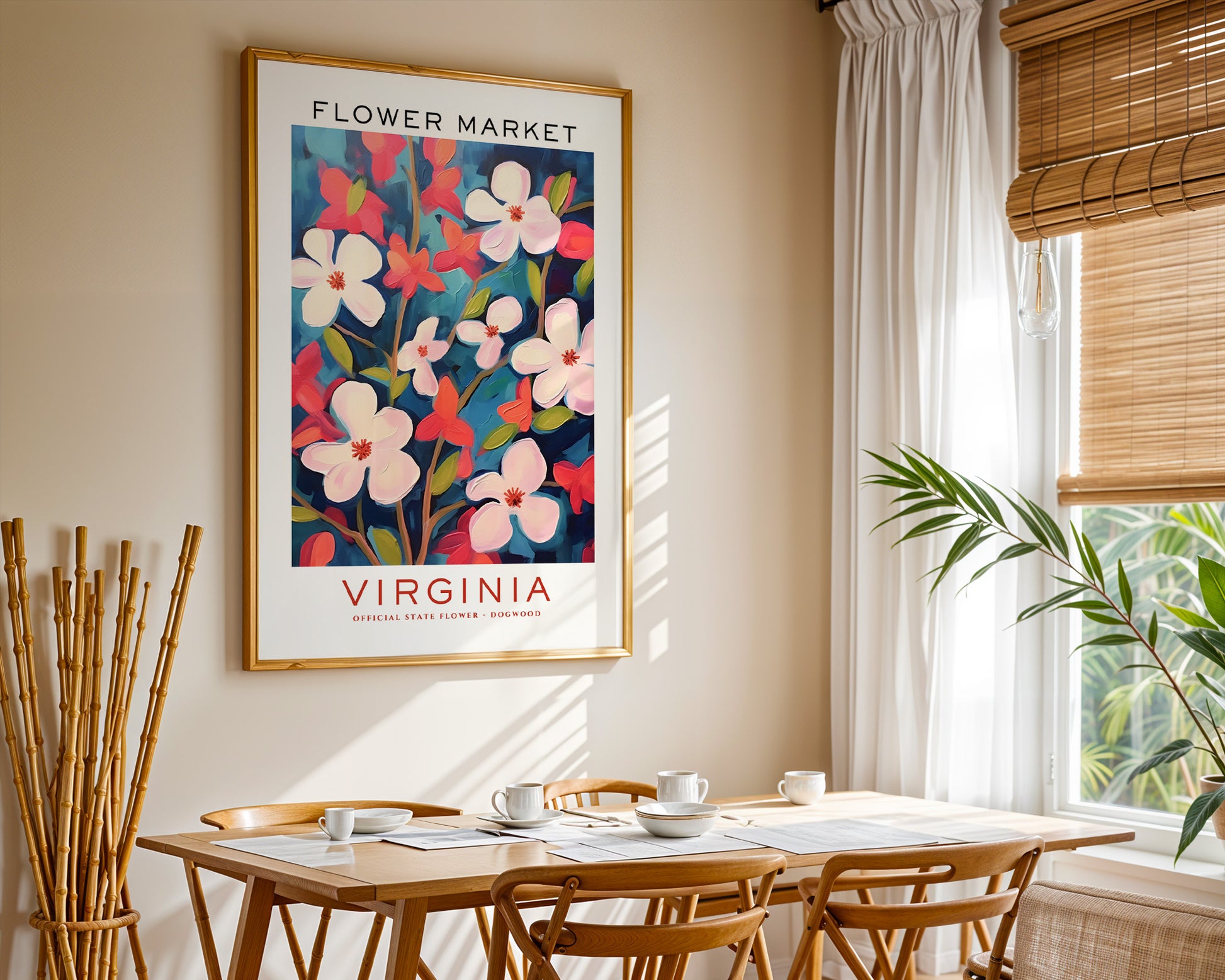 Virginia State Flower Market Poster - GroovyGrove