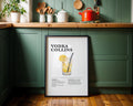 Vodka Collins Cocktail Recipe Poster - GroovyGrove