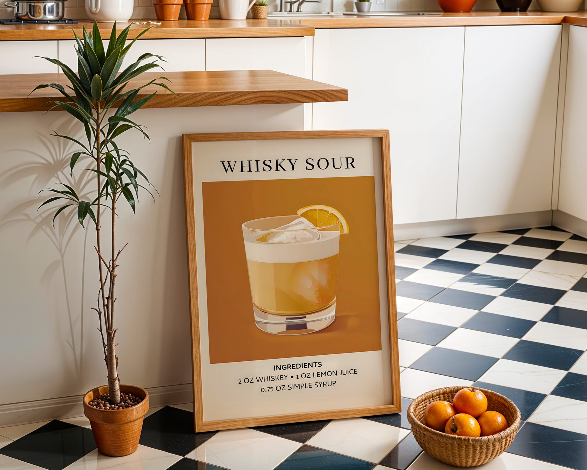 Whisky Sour Vintage Cocktail Poster - GroovyGrove