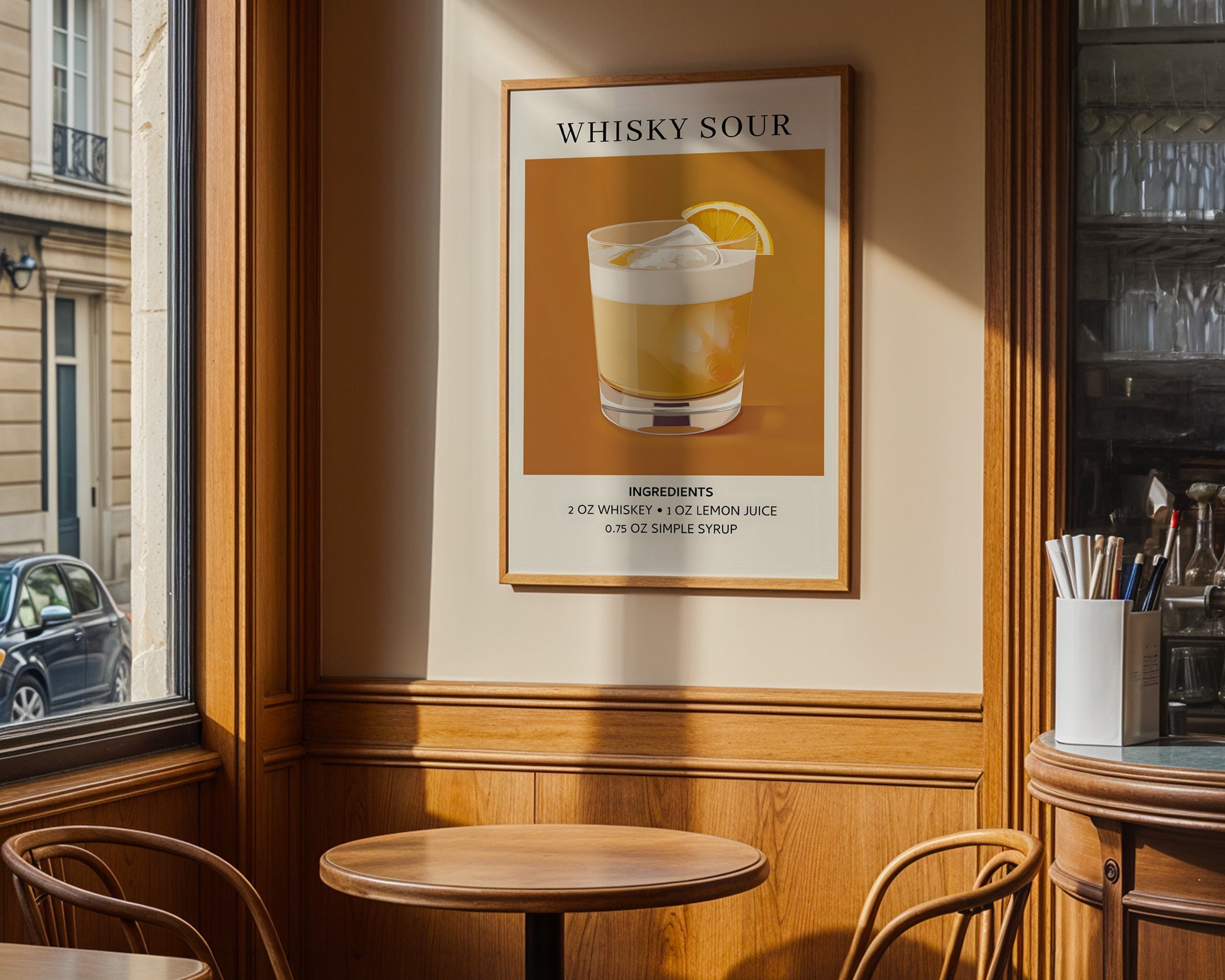 Whisky Sour Vintage Cocktail Poster - GroovyGrove