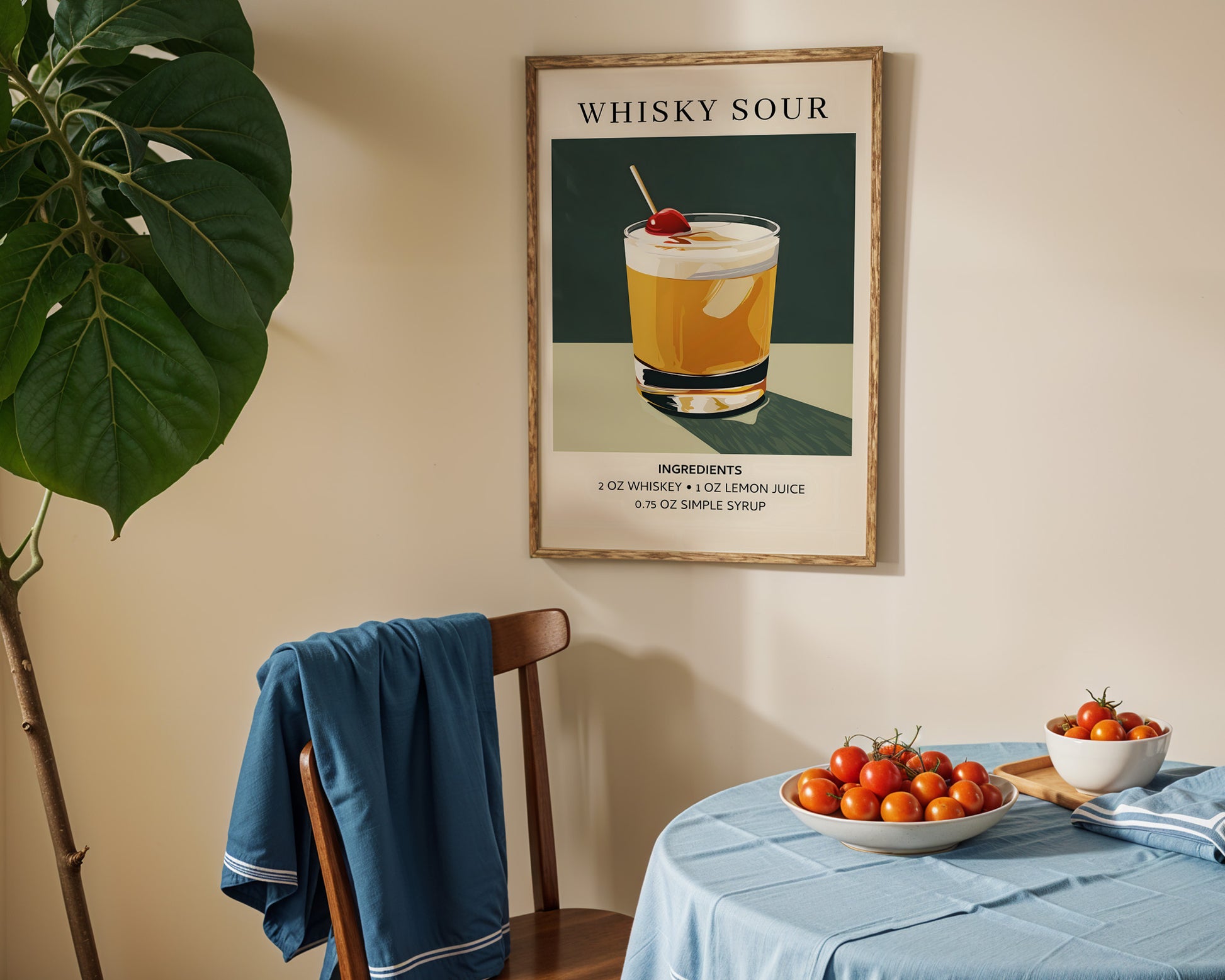 Whisky Sour Vintage Cocktail Poster - GroovyGrove