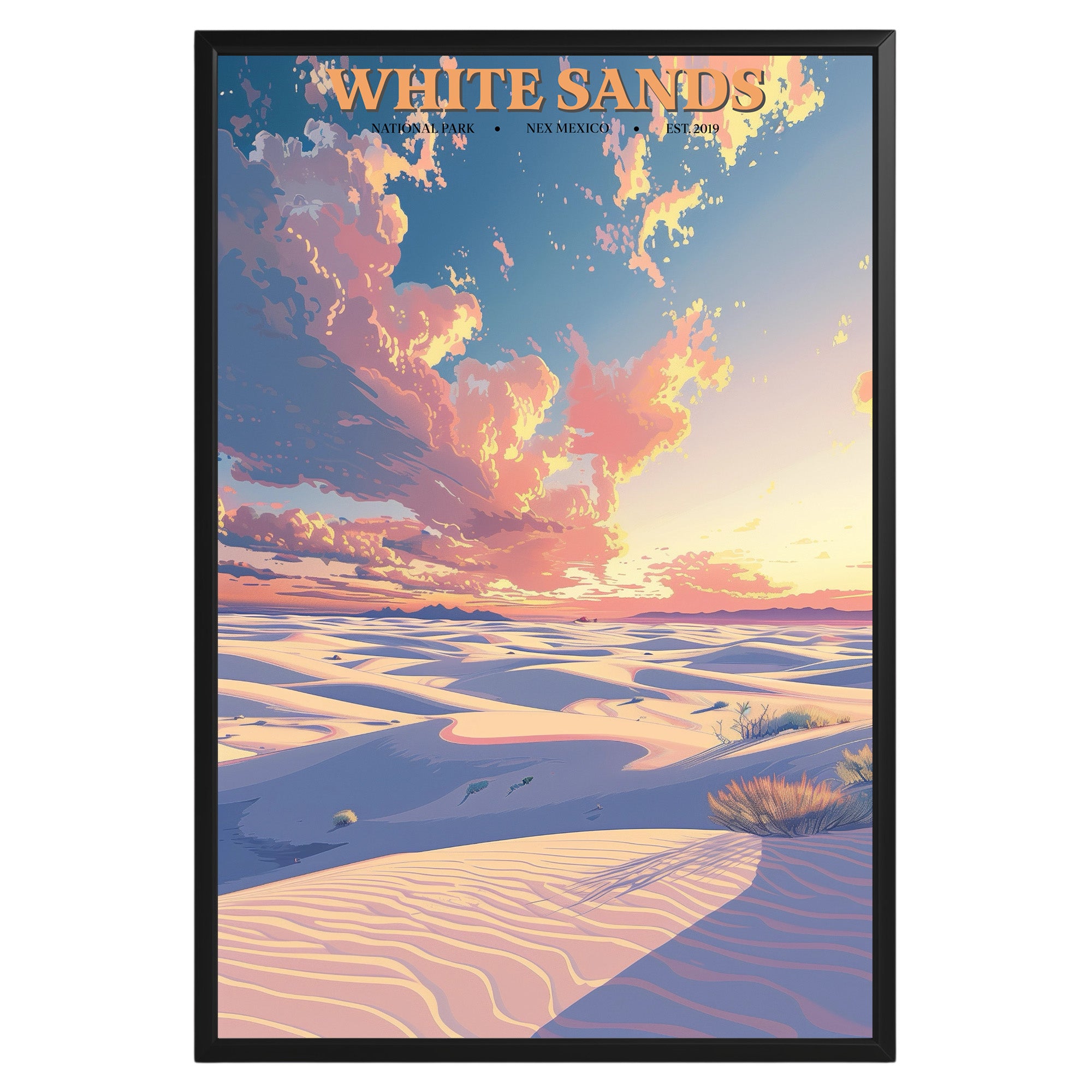 White Sands National Park Vintage Poster - GroovyGrove