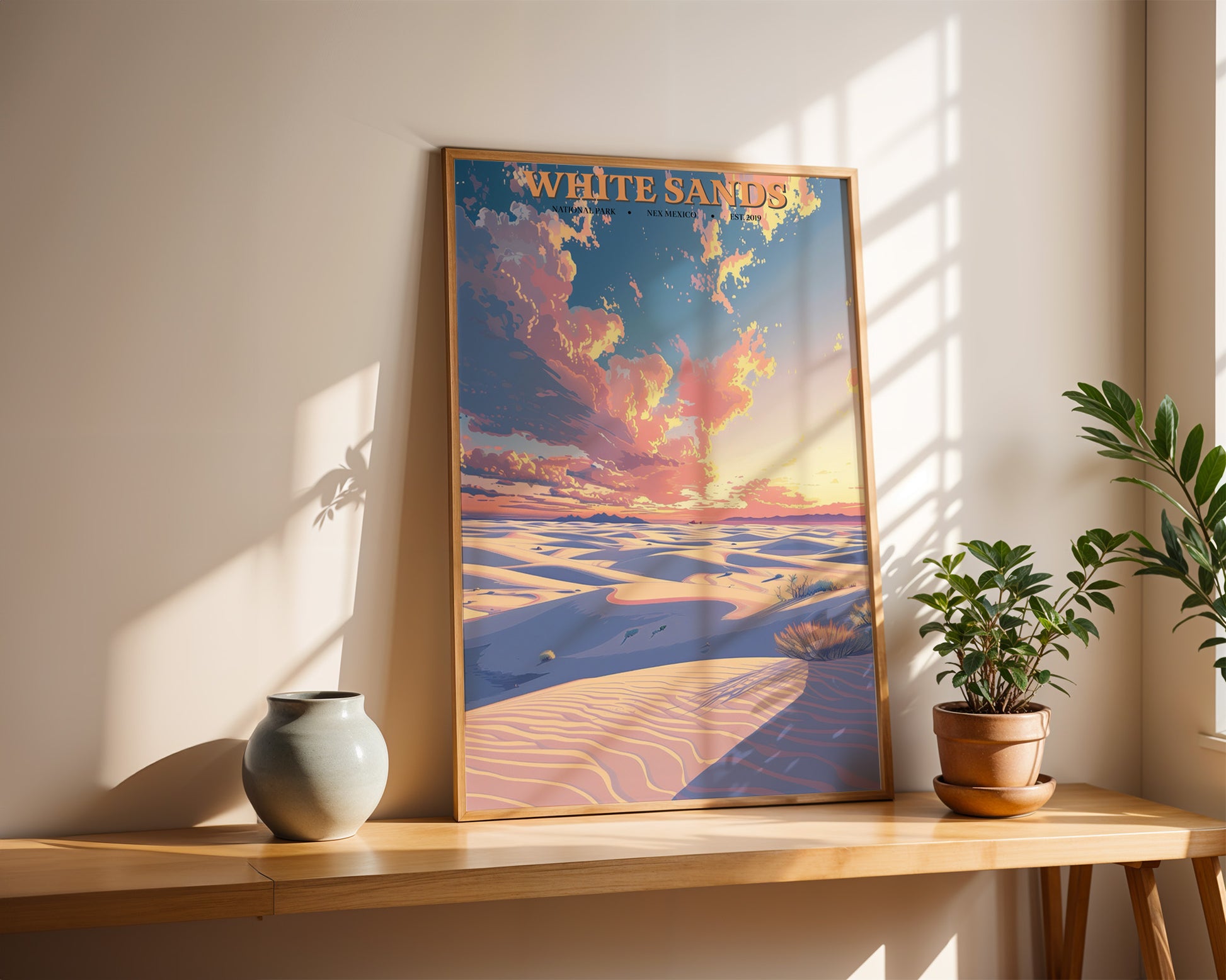 White Sands National Park Vintage Poster - GroovyGrove