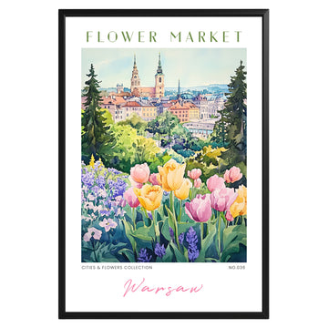 Warsaw Poland Flower Market Poster - GroovyGrove