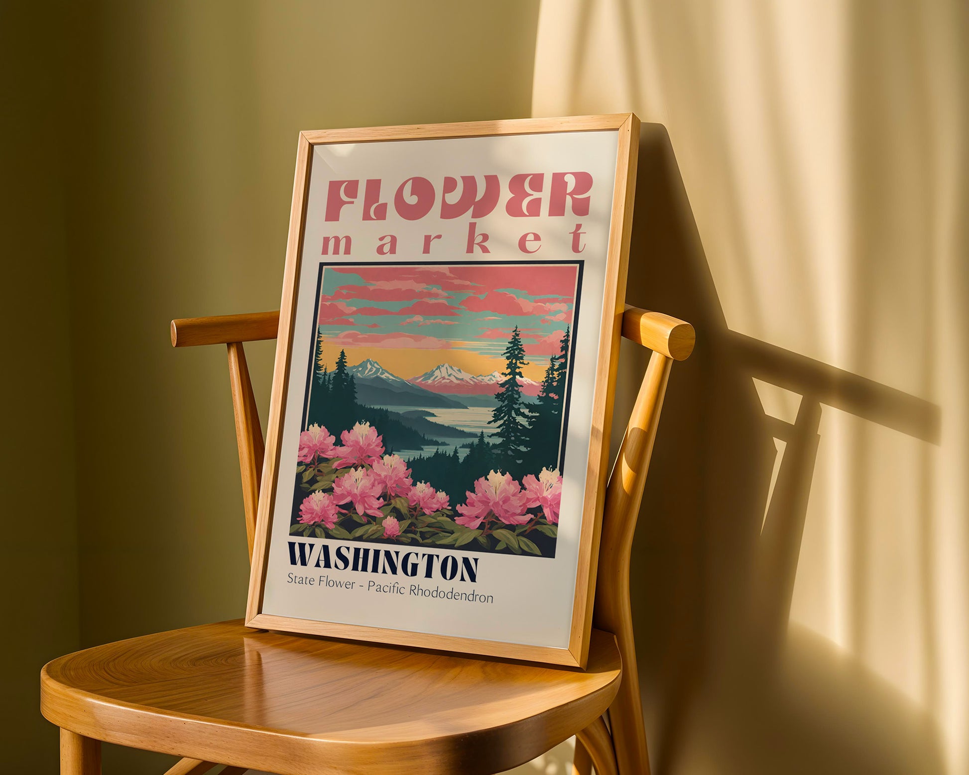 Washington Flower Market Vintage Poster - GroovyGrove