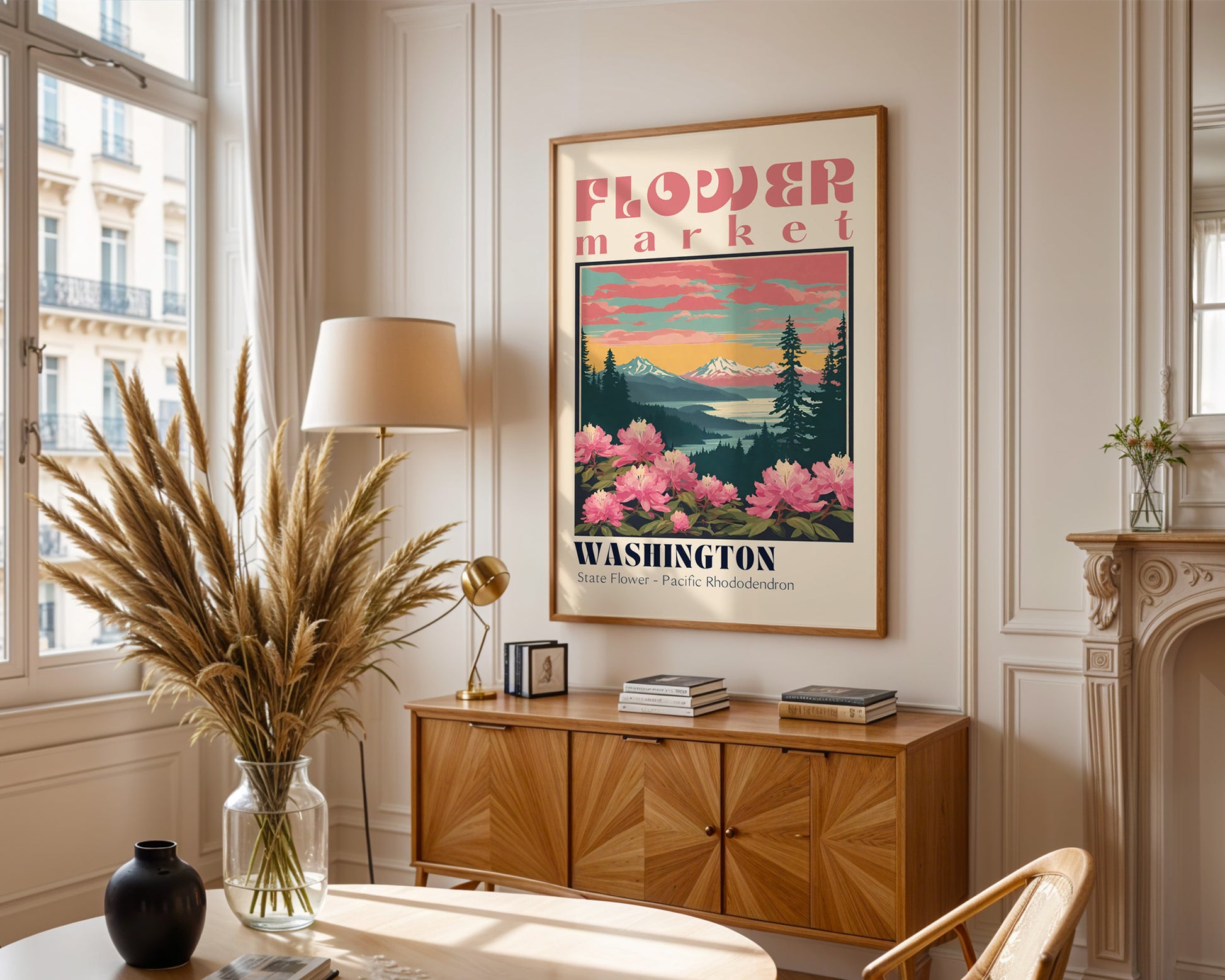 Washington Flower Market Vintage Poster - GroovyGrove